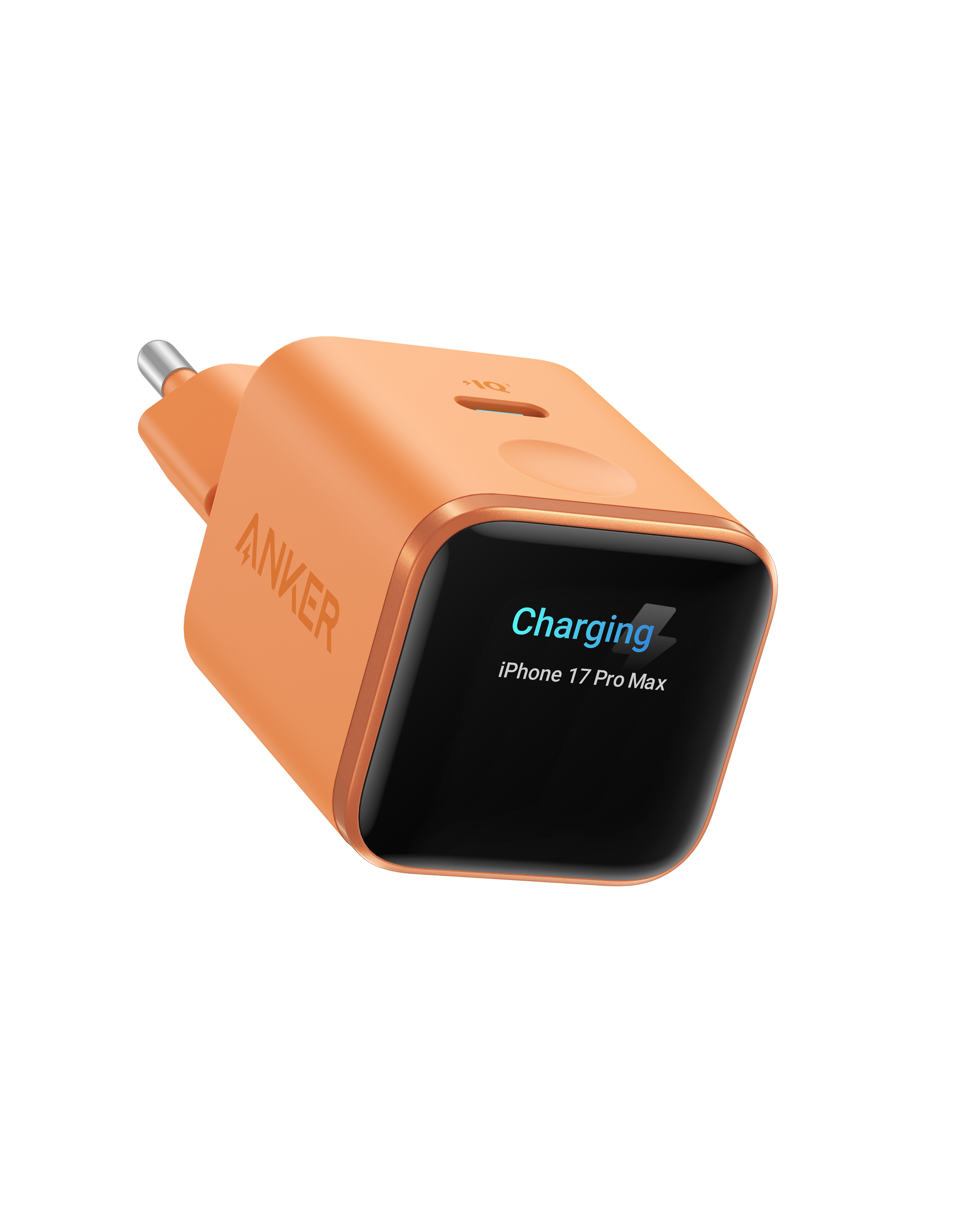 Anker Nano Charger (45W Smart Display) - Orange Mobil Oplader A121DGO1