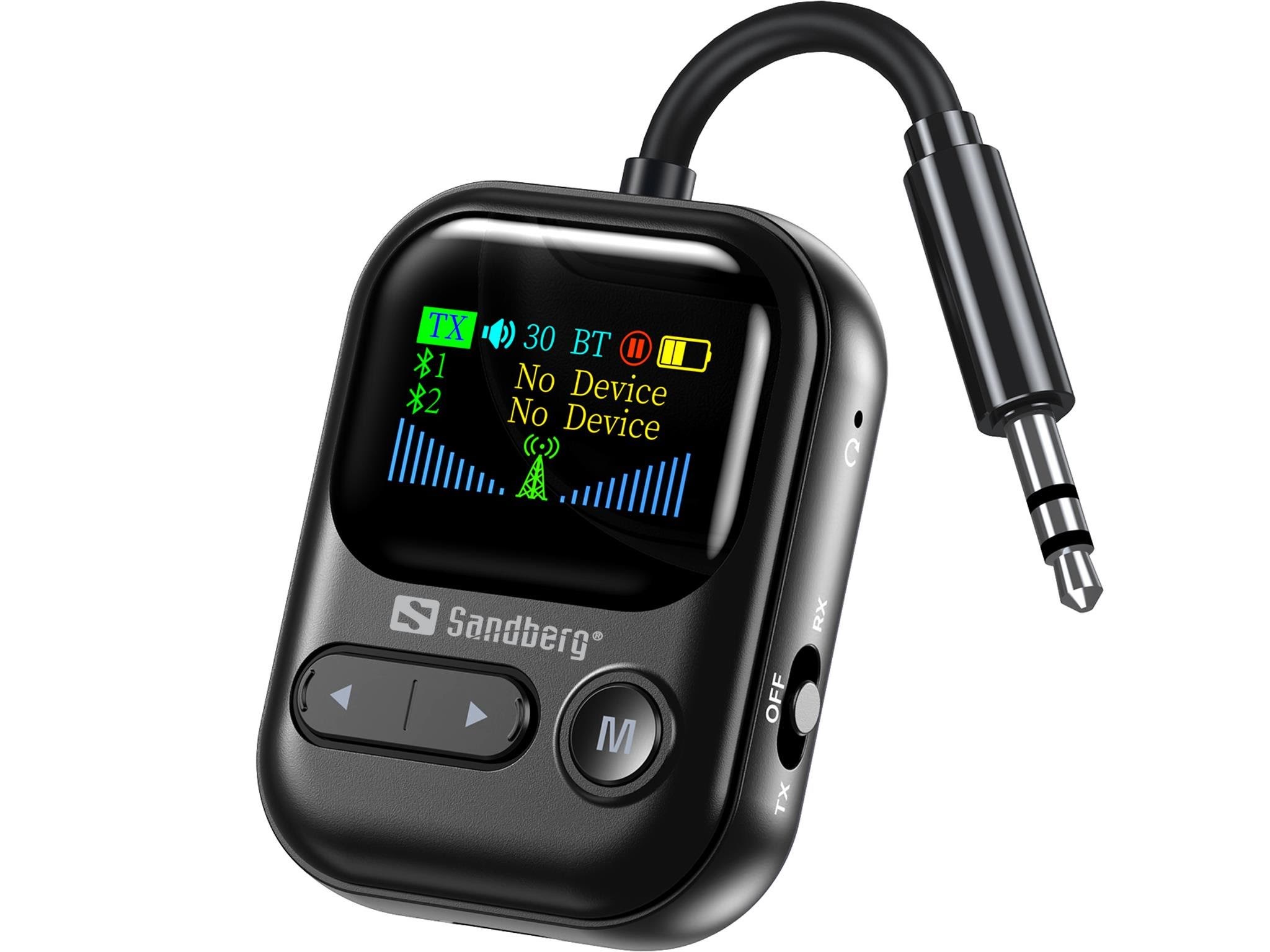 Sandberg BT Audio Link 2in1 TxRx Pro Kabel Organisering Sort 450-14