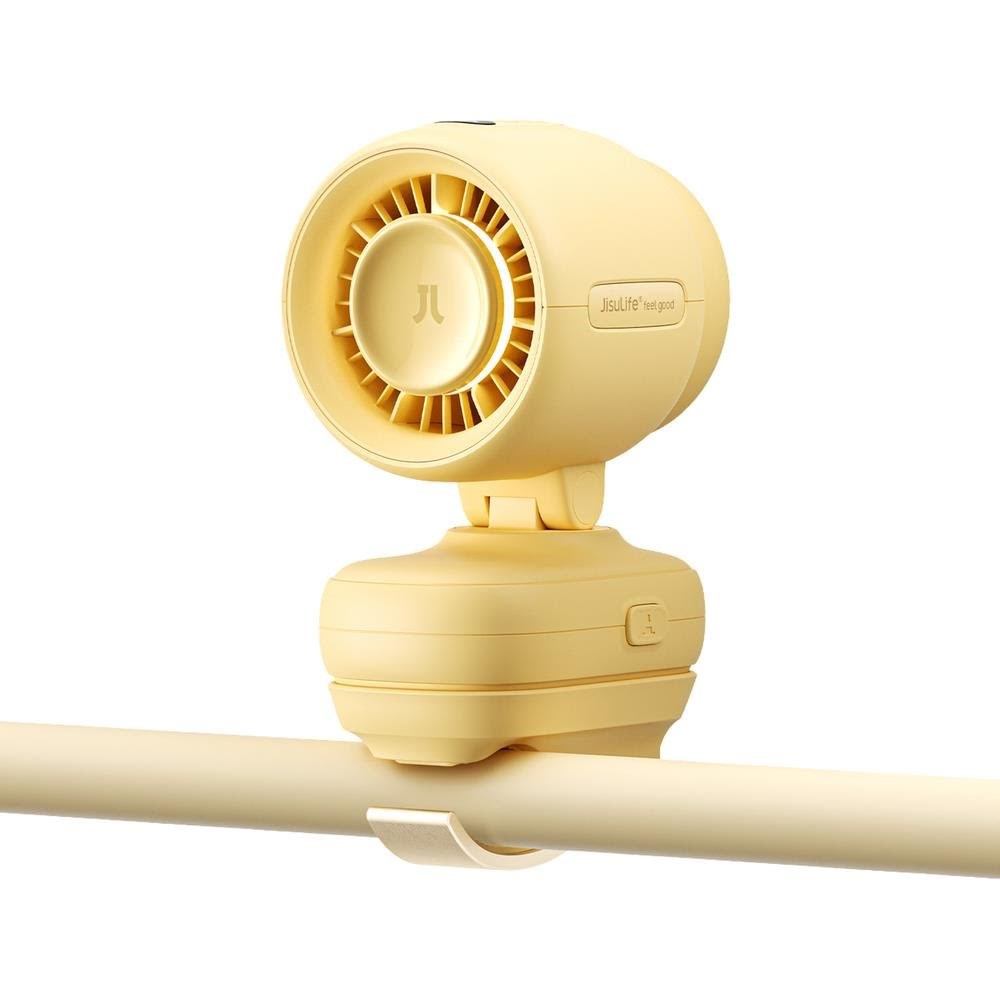 Jisulife Stroller Fan 4 5000mAh Mini Fan for Stroller with Metal Clip - Yellow Klimaventilator 6975061535232
