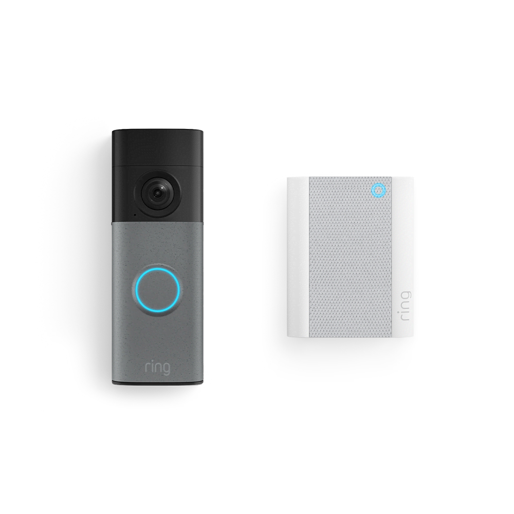 Ring Battery Video Doorbell - Retinal 2K & Chime (3rd Gen) - Speckled Grey