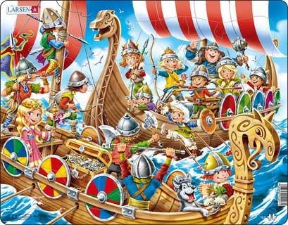 Larsen Puzzles Puzzle Vikings - 30 pieces Maxi (36.5x28.5 cm) 2D Puslespil
