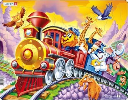 Larsen Puzzles Puzzle Circus Train - 30 pieces Maxi (36.5x28.5 cm) 2D Puslespil