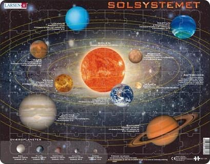 Larsen Puzzles Puslespil Solsystemet - 70 brikker, Maxi (36.5x28. 2D Puslespil Puslespil SS1