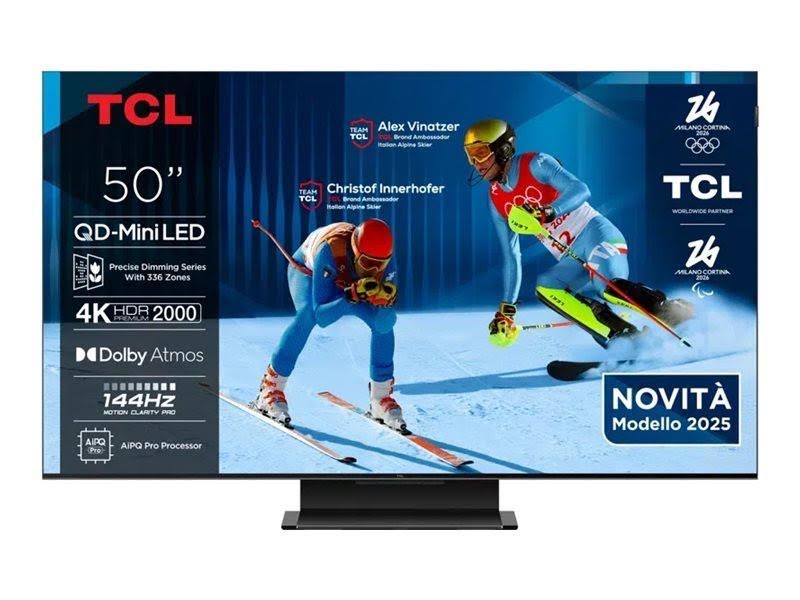 TCL 50" Fladskærms TV Mini LED 4K Dolby Vision 50C79K Fjernsyn Sort