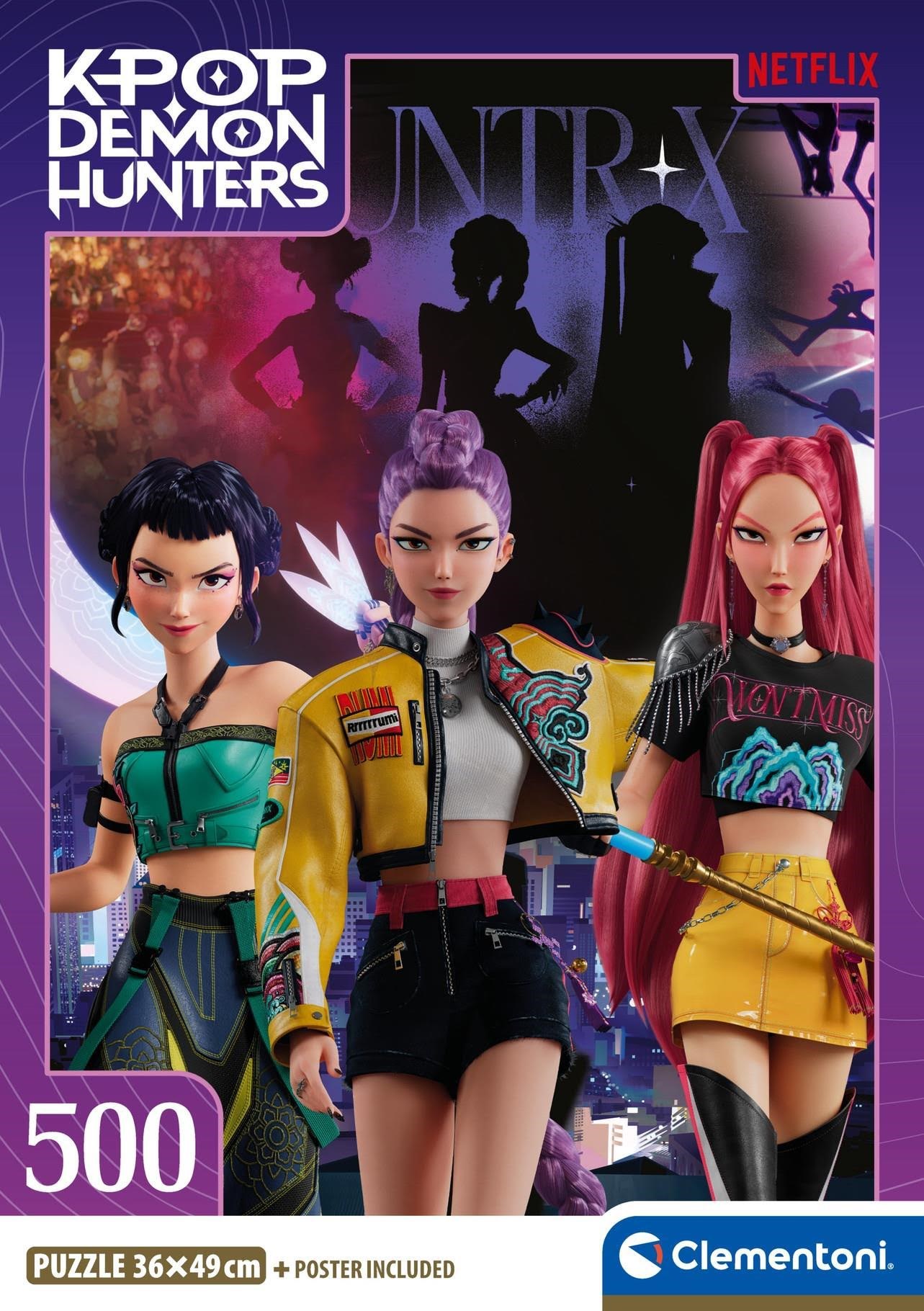 Clementoni K-Pop Demon Hunters - Compact 500 brikker Puslespil 35626