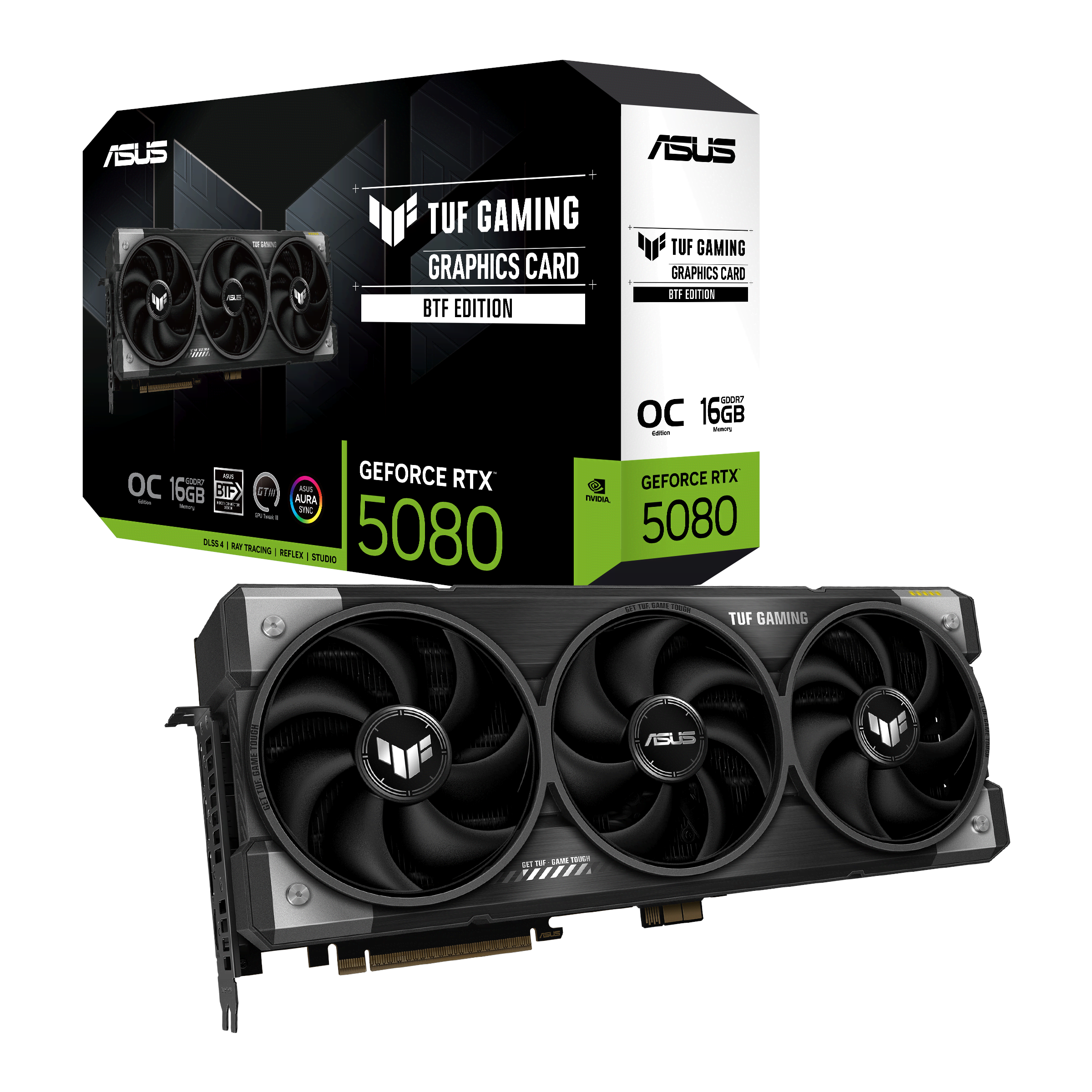 ASUS GeForce RTX 5080 TUF BTF OC - 16GB GDDR7 RAM - Grafikkort Grafikkort Sort 90YV0PU0-M0NA00