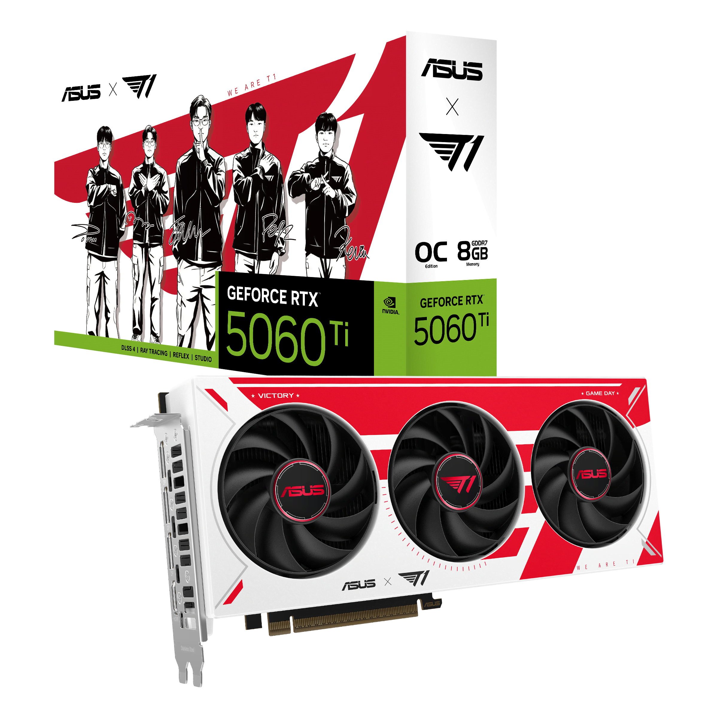 ASUS GeForce RTX 5060 Ti T1 OC - 8GB GDDR7 RAM - Grafikkort Grafikkort Hvid 90YV0NT4-M0NA00