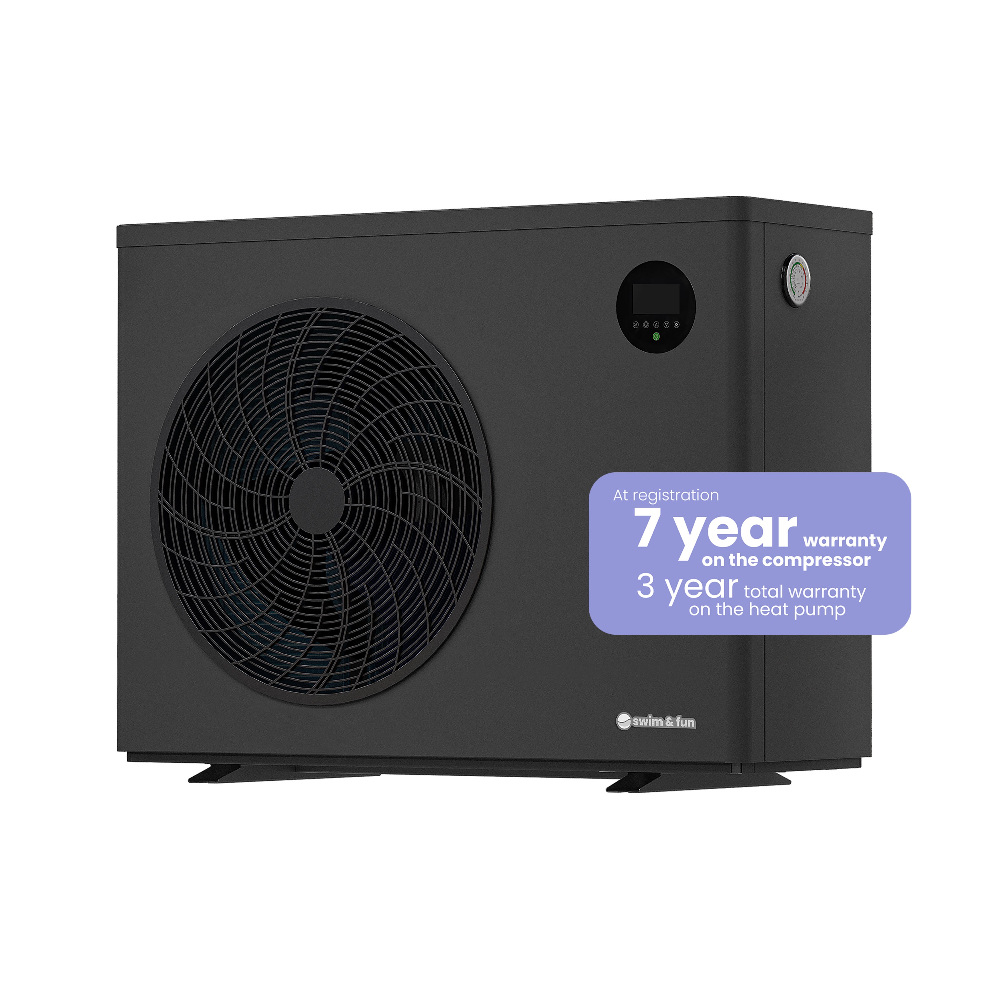 Swim & Fun Fjord Inverter varmepumpe 11kW, Wi-Fi Pool 1447