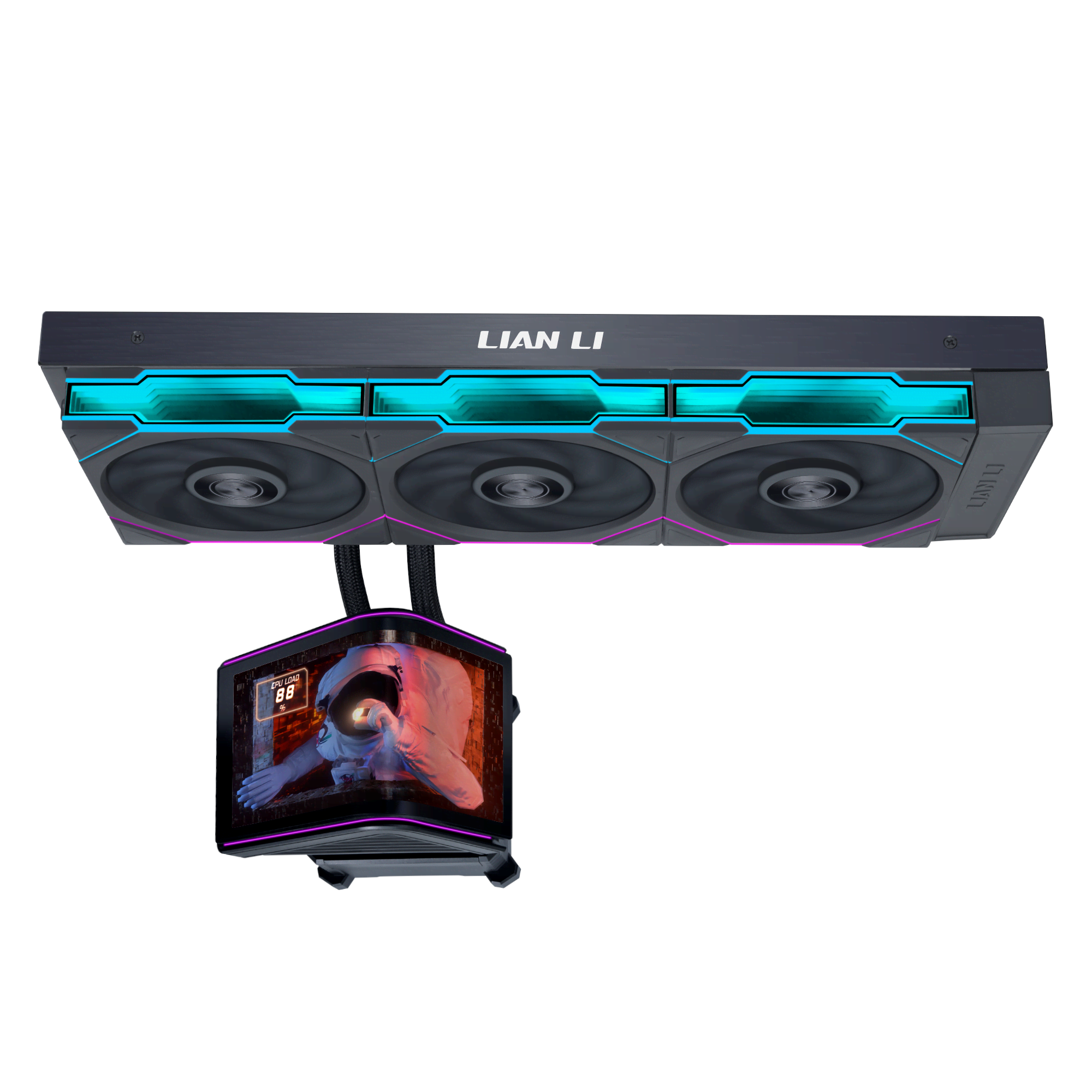 Lian Li HydroShift II OLED Curved 360TL - CPU Vandkøling - Max 33 dBA Cpu Køler Sort GHS2OLDC36TB