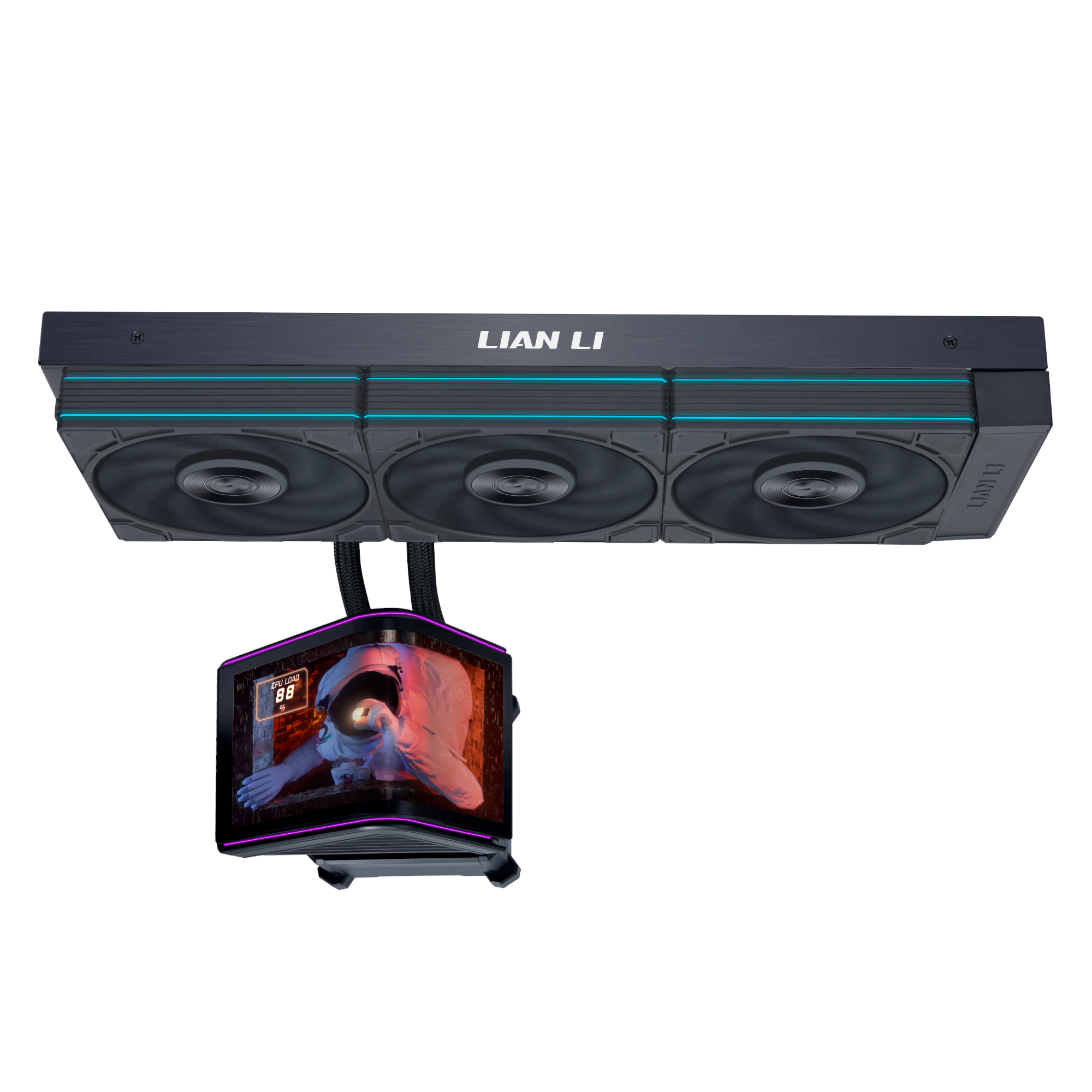 Lian Li HydroShift II OLED Curved 360P28 - CPU Vandkøling - Max 36 dBA Cpu Køler Sort GHS2OLDC36PB