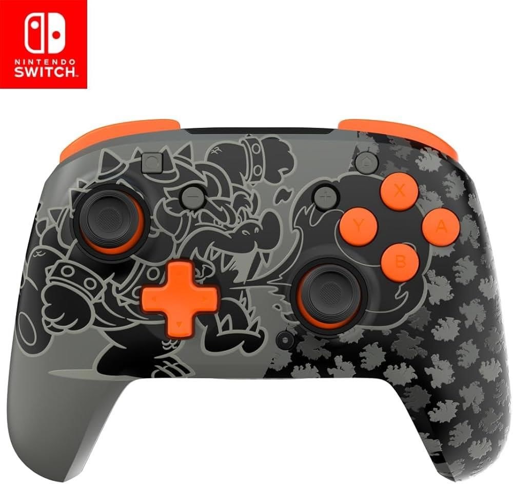 PDP Rematch GLOW (Blackout Bowser) - Wireless Controller - Nintendo Switch Spil Tilbehør 500-253-BKBW
