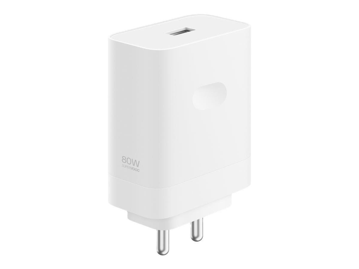 OPPO SUPERVOOC 80W USB-A Power Adapter - White Mobil Oplader 110110230147