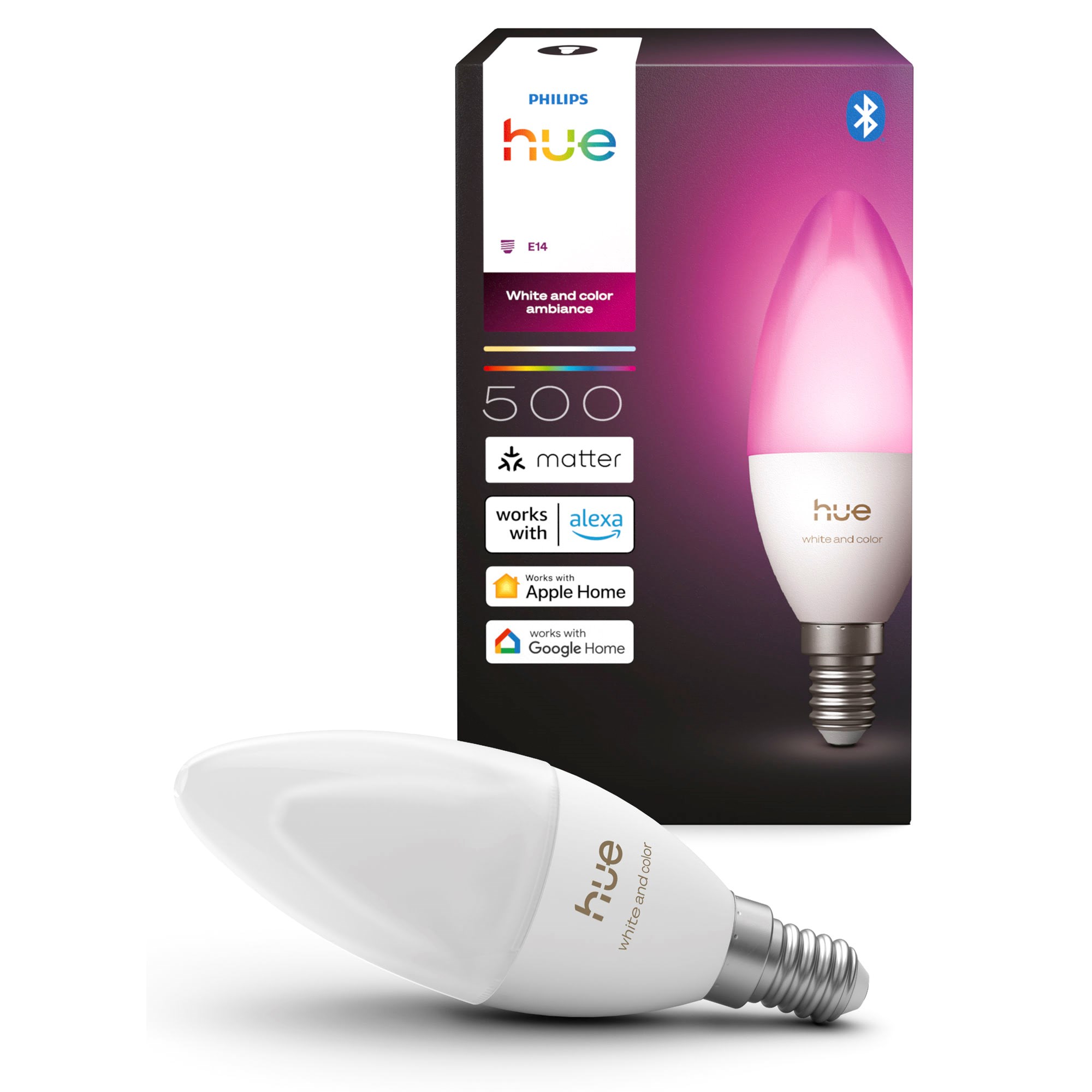 Philips Hue Kerte - E14 pære - White and color ambiance - 1-pakke Smart Home 929004295301