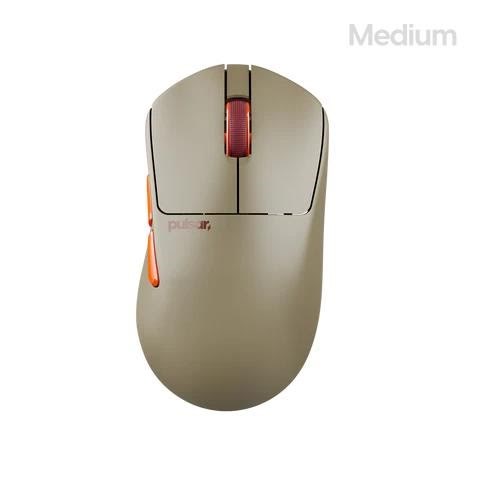 Pulsar X3 CrazyLight Medium Wireless (Desert) - Gaming Mus - Optisk - 5 knapper - Beige Mus PX3RCL203