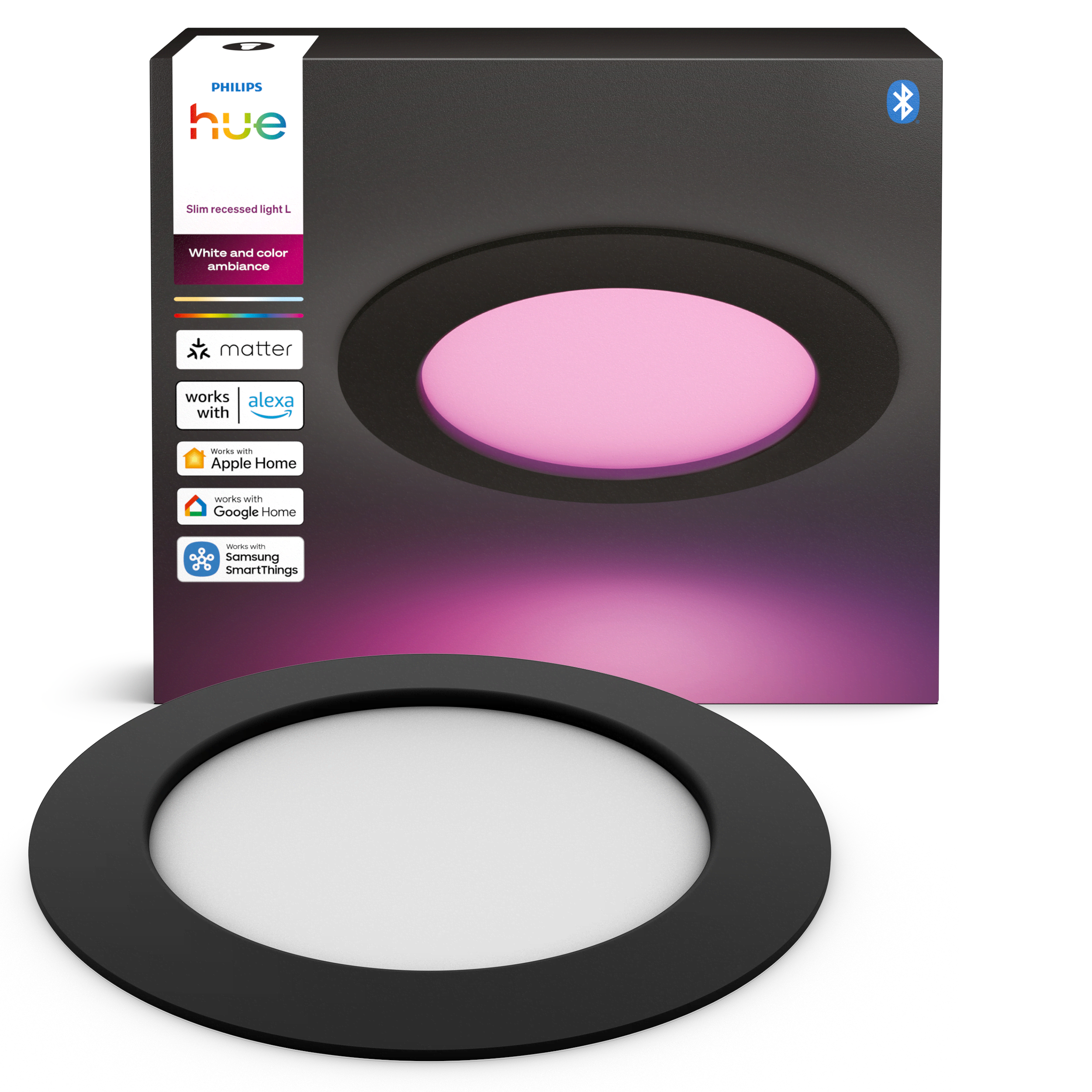Philips Hue Slim indbygningsspot 117 mm Sort Smart Home 929004291301