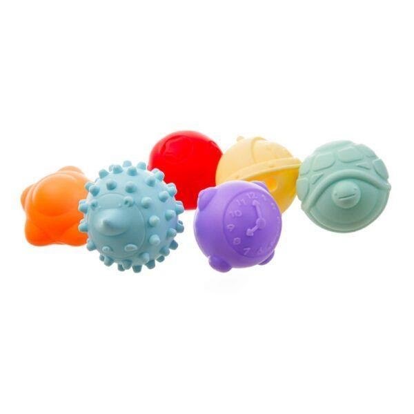 Akuku Soft sensory balls (6 pcs) Babylegetøj A0640