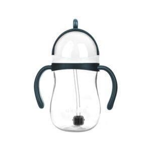 Akuku Non-spill cup with weighted straw BLUE/GREY Babyudstyr A0166