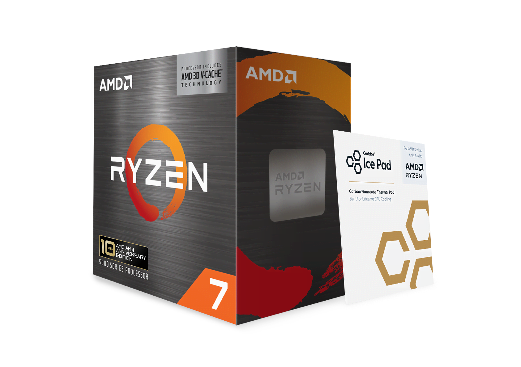 AMD Ryzen 7 5800X3D (10th Anniversary Edition) CPU - 8 kerner - 3.4 GHz - AMD AM4 - AMD Boxed (uden køler)