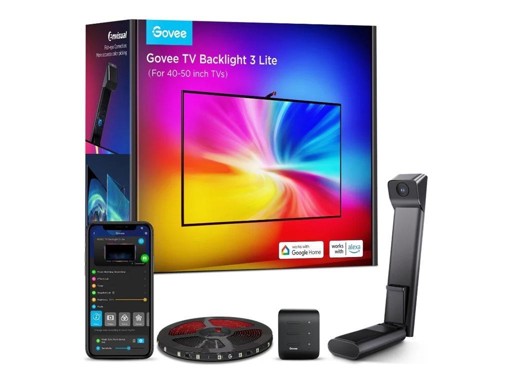 Govee TV Backlight 3 Lite H6097 - screen mirror camera - LED - 30 LEDs/m - 24 W - RGBICW - 4000 K Smart Home H60973D1