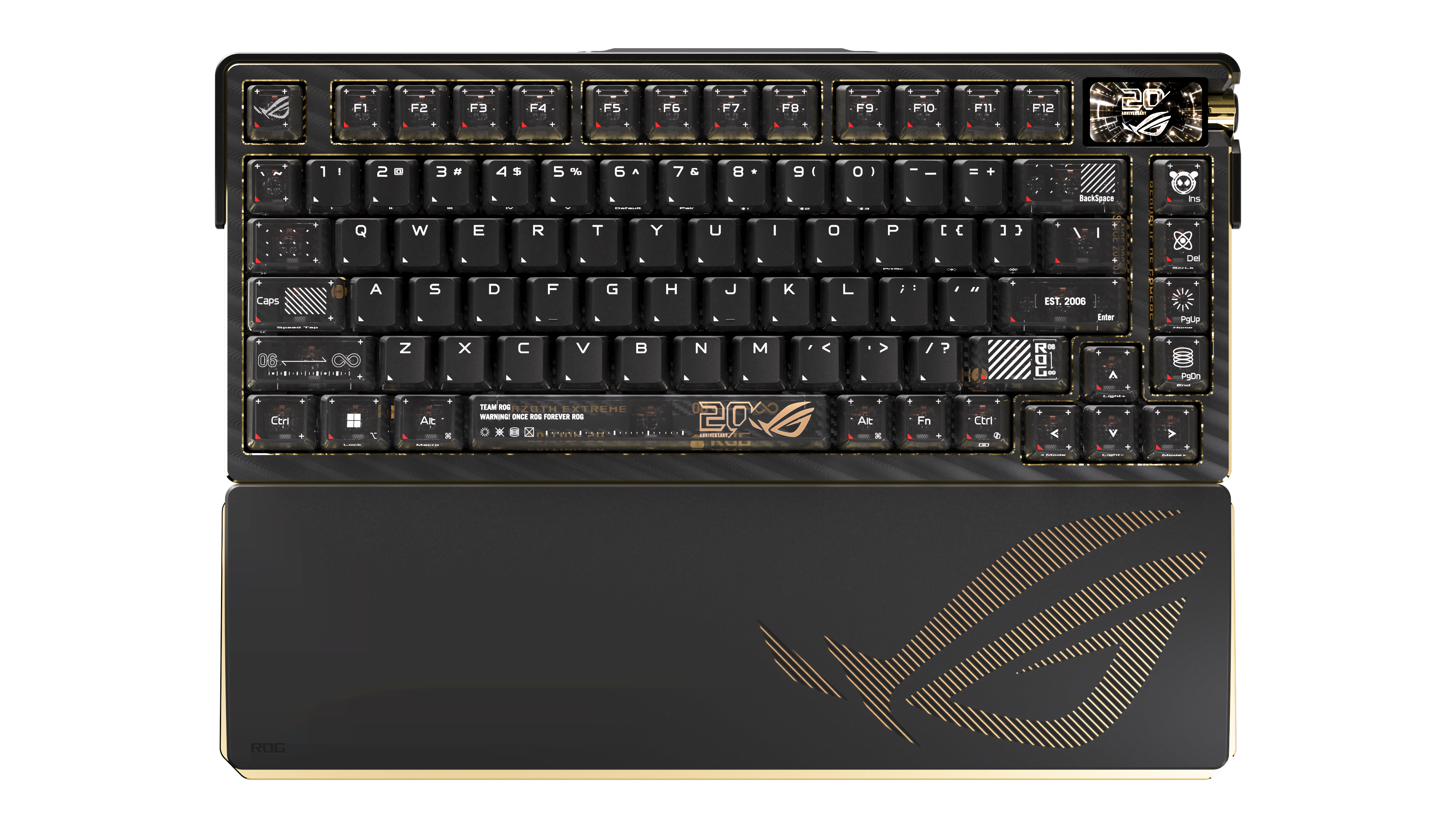 ASUS ROG Azoth Extreme Edition 20 - Gaming Tastatur - Nordisk - Guld Tastatur 90MP04VF-BKNA20