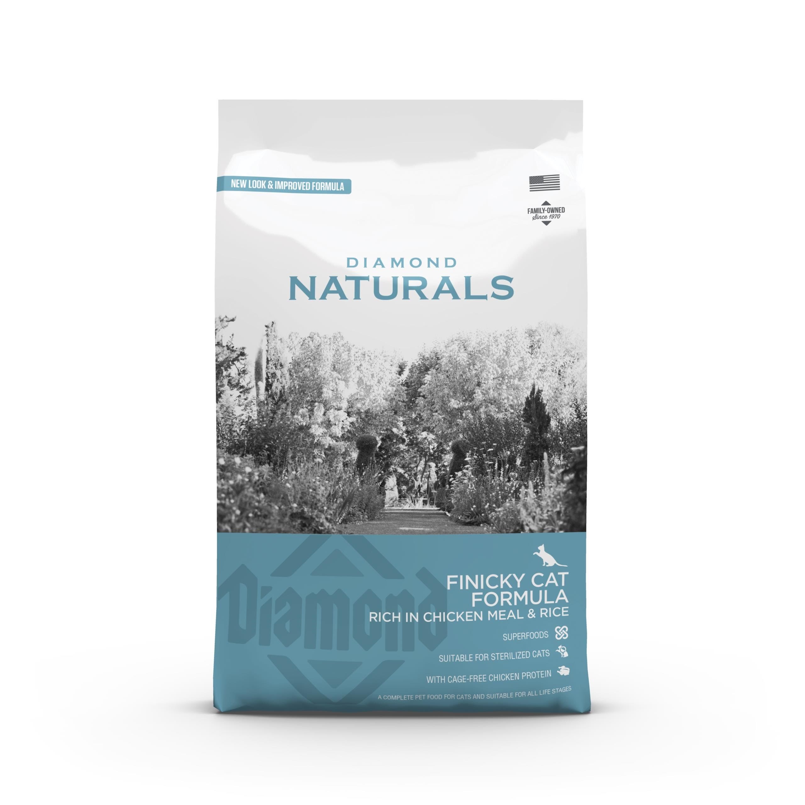Diamond naturals Finicky Cat Chicken meal & rice 7.5kg Katteudstyr 171302