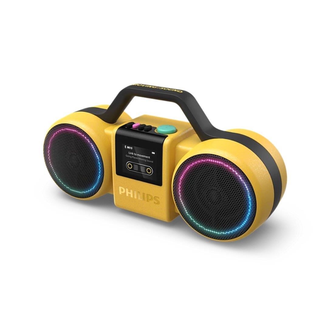 Philips TAMS60 - The Roller Boombox - Gul Baerbare Fest Hoejtalere Sort TAMS60Y/00
