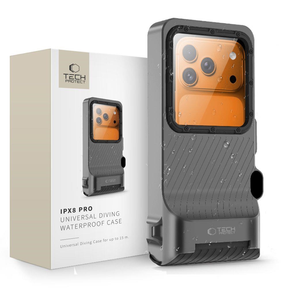 Tech-Protect IPX8 Pro Waterproof Phone Case - Grey/Black Mobilcover 5906302353149
