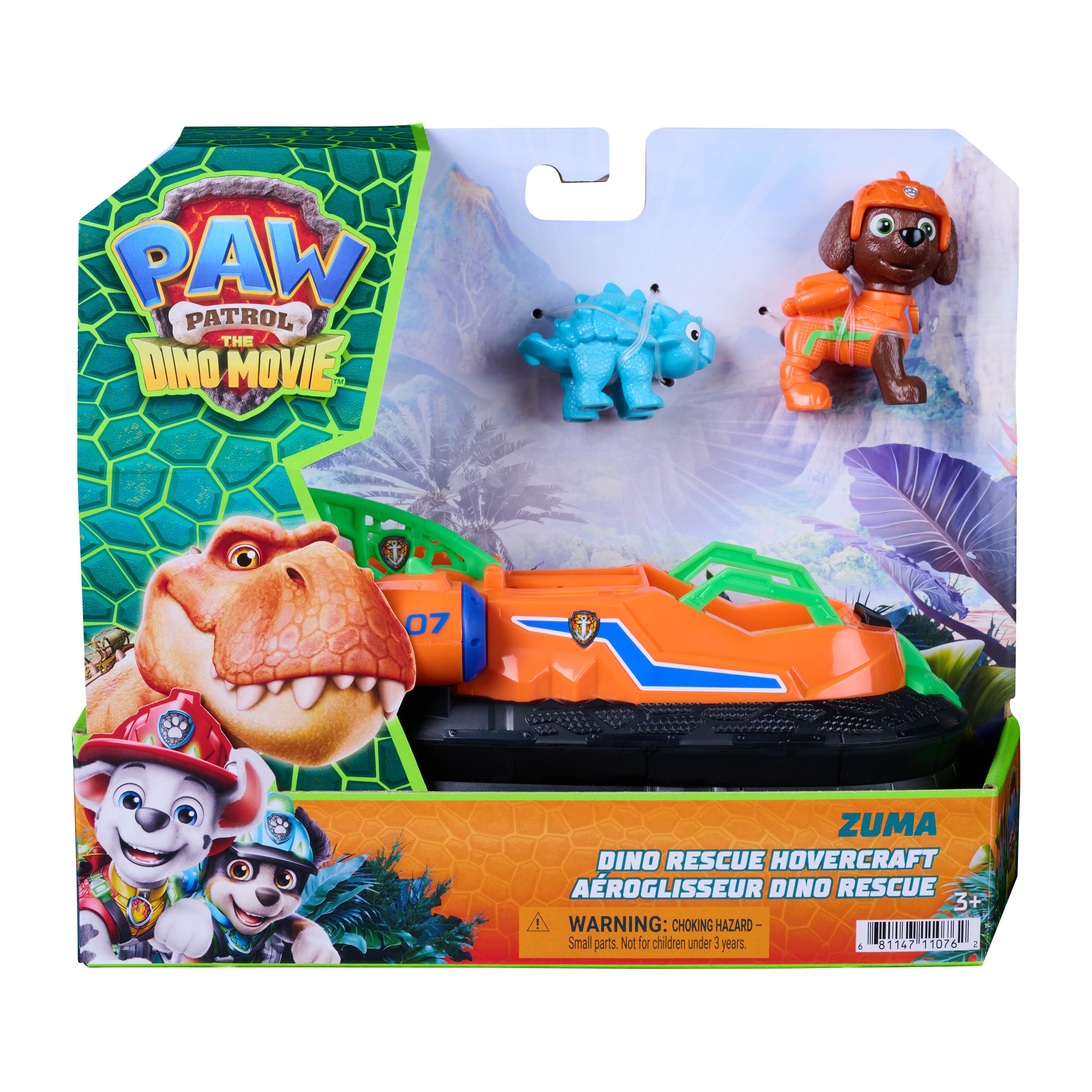 Paw Patrol The Dino Movie Dino Theme Vehicle Zuma Legetøjsbil 97236 / 6075773