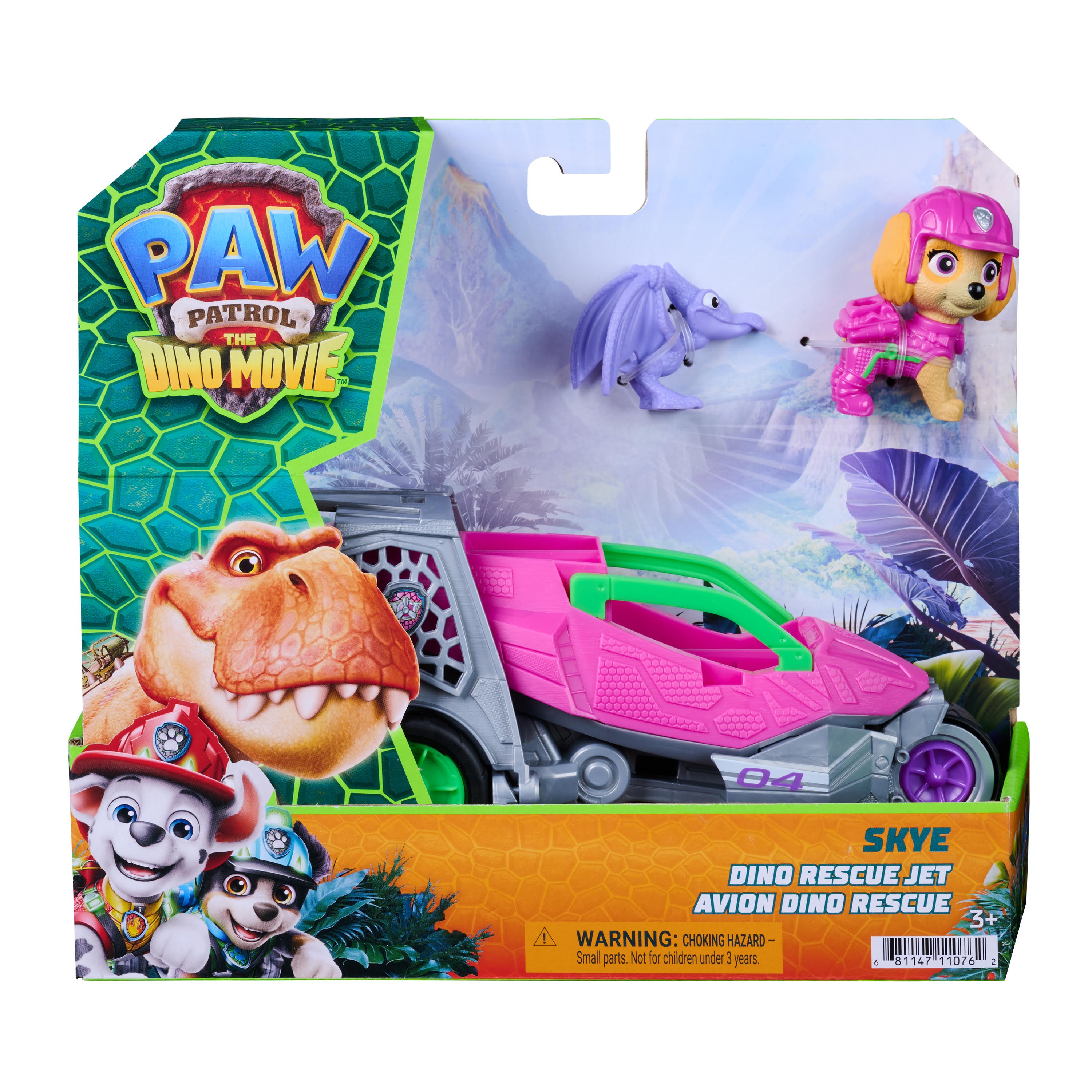 Paw Patrol The Dino Movie Dino Theme Vehicle Skye Legetøjsbil 97236 / 6075758