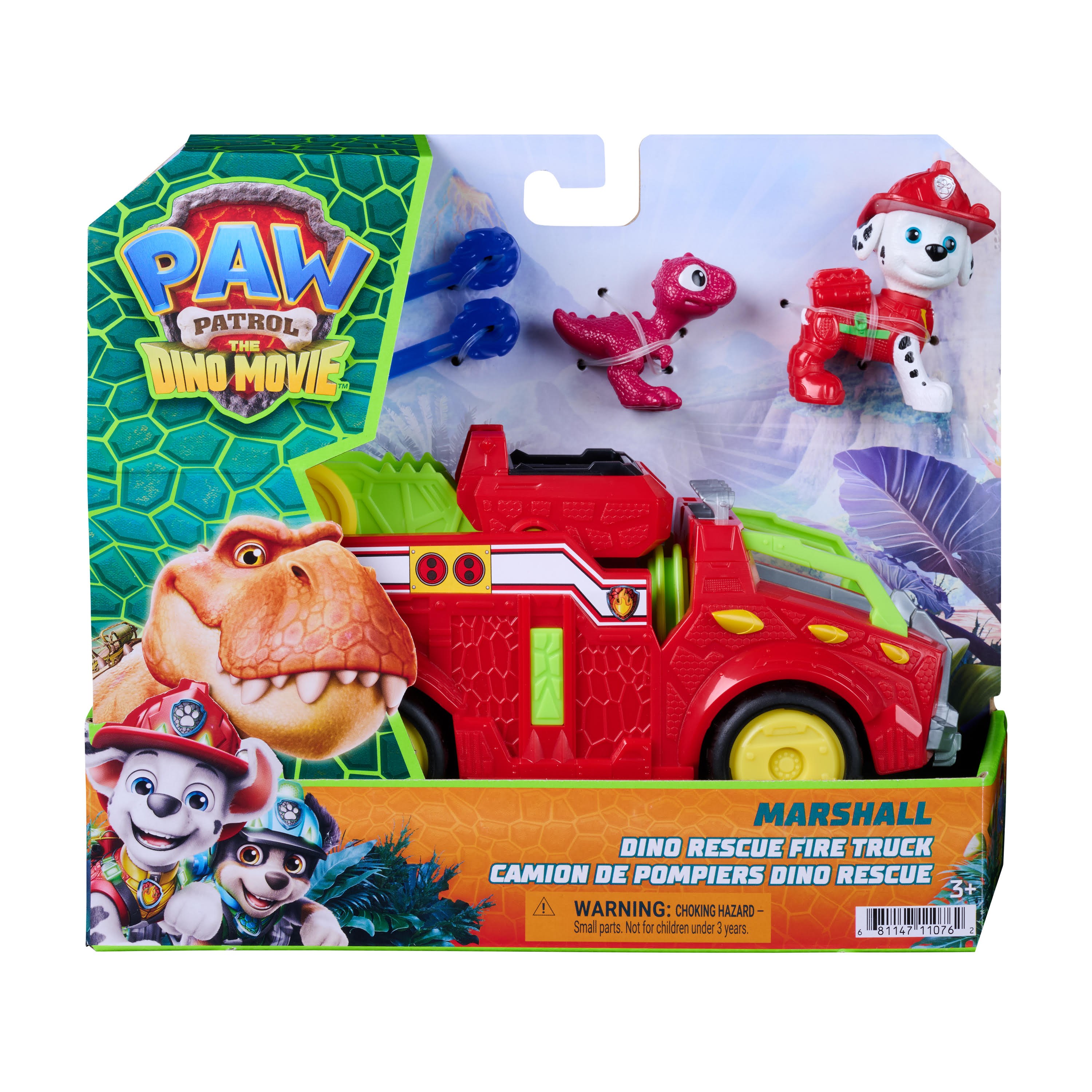 Paw Patrol The Dino Movie Dino Theme Vehicle Marshall Legetøjsbil 97236 / 6075757