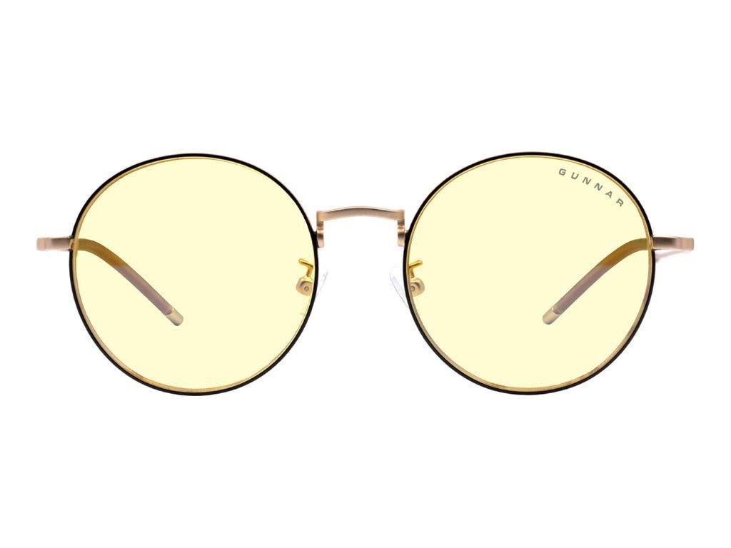 Gunnar Ellipse - for computer - frame: black / gold - lens: amber Computer Briller ELL-10901