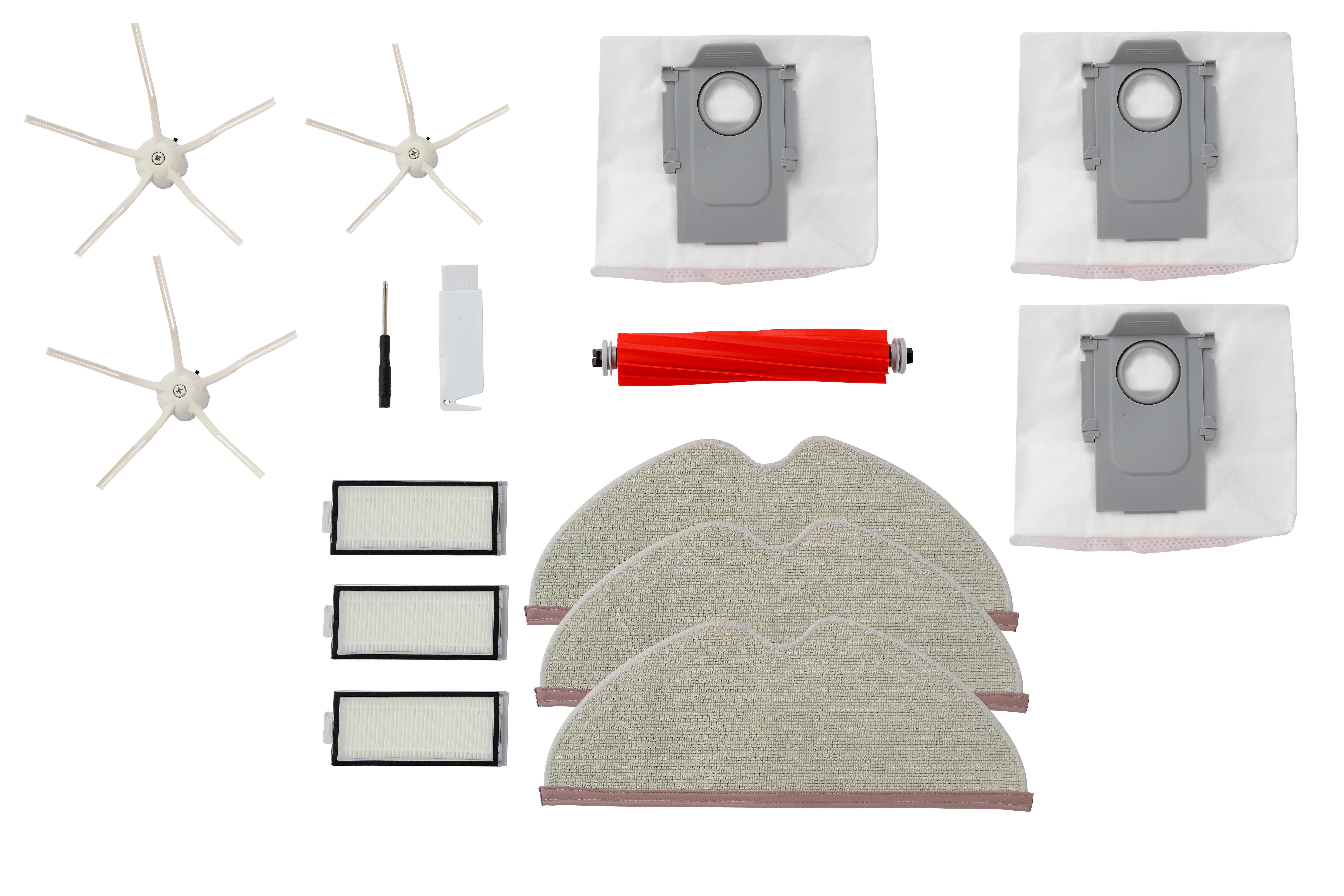 Nordic Quality 15 Pcs kit for Roborock Q7/Q7 Max/Q7 Max Plus Støvsuger Tilbehør RFK010