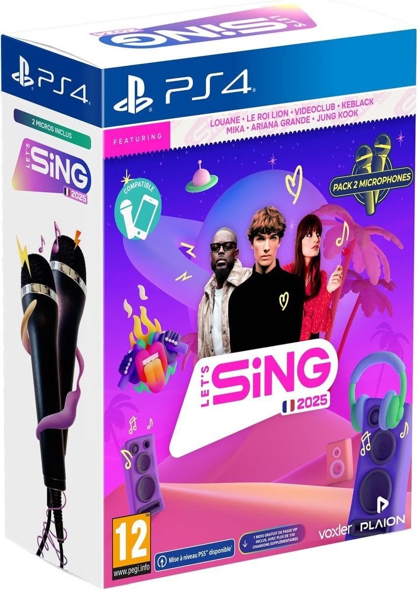 Let's Sing 2025 + 2 Mikrofoner - Sony PlayStation 4 - Musik