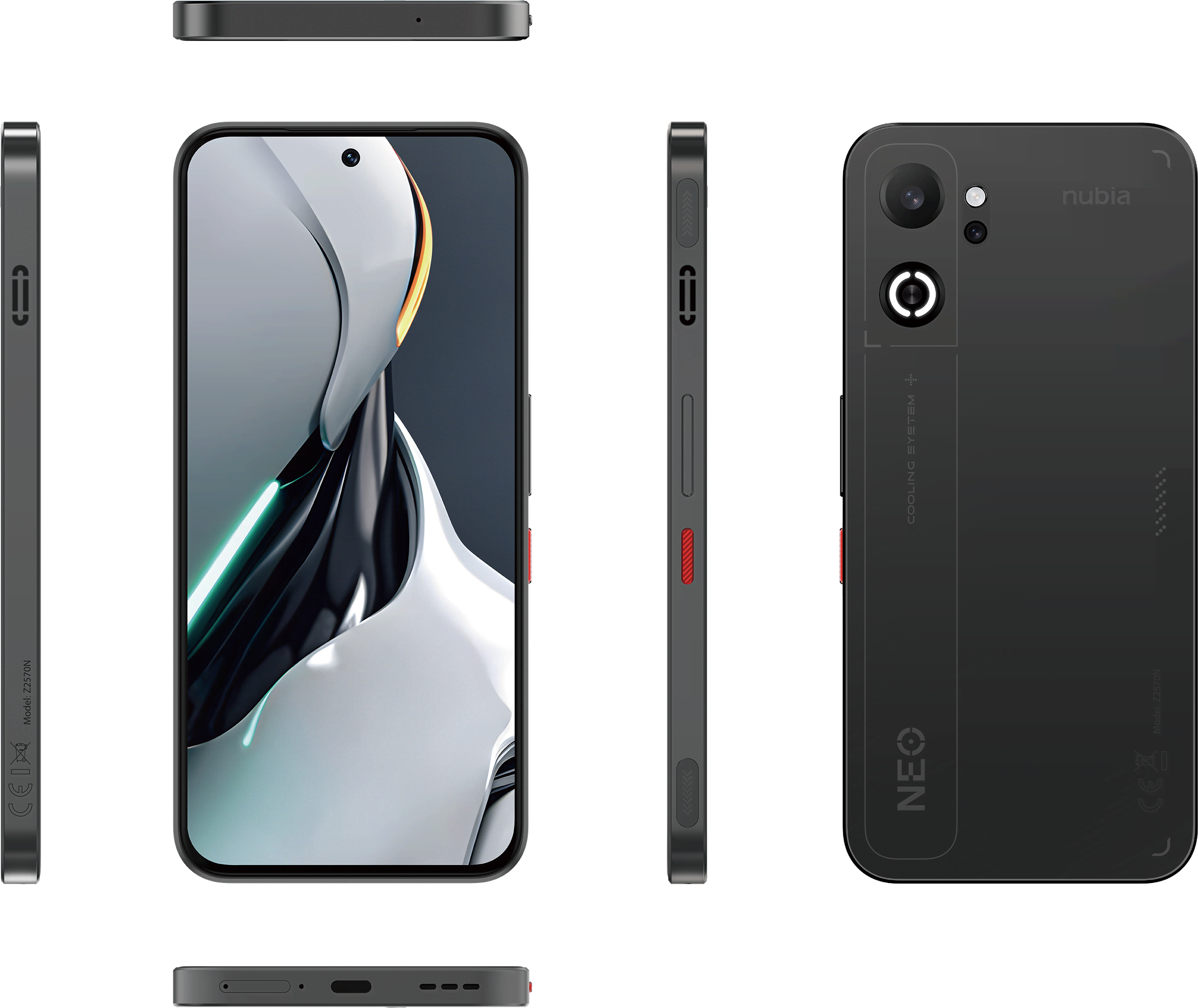nubia Neo 5 GT 256GB/8GB - Phantom Black Mobiltelefon Sort 123466001146