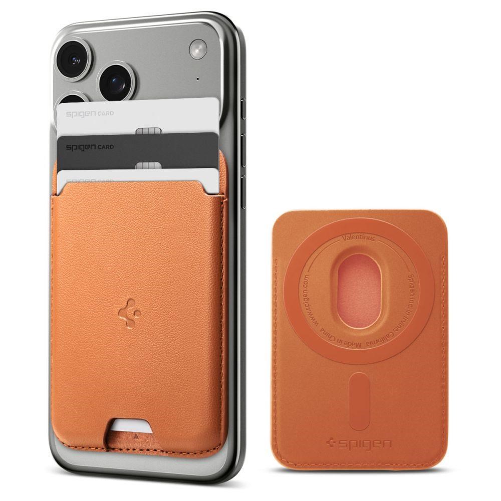 Spigen Valentinus MagSafe Magnetic Phone Wallet - Orange Mobil Tilbehør AFA11339