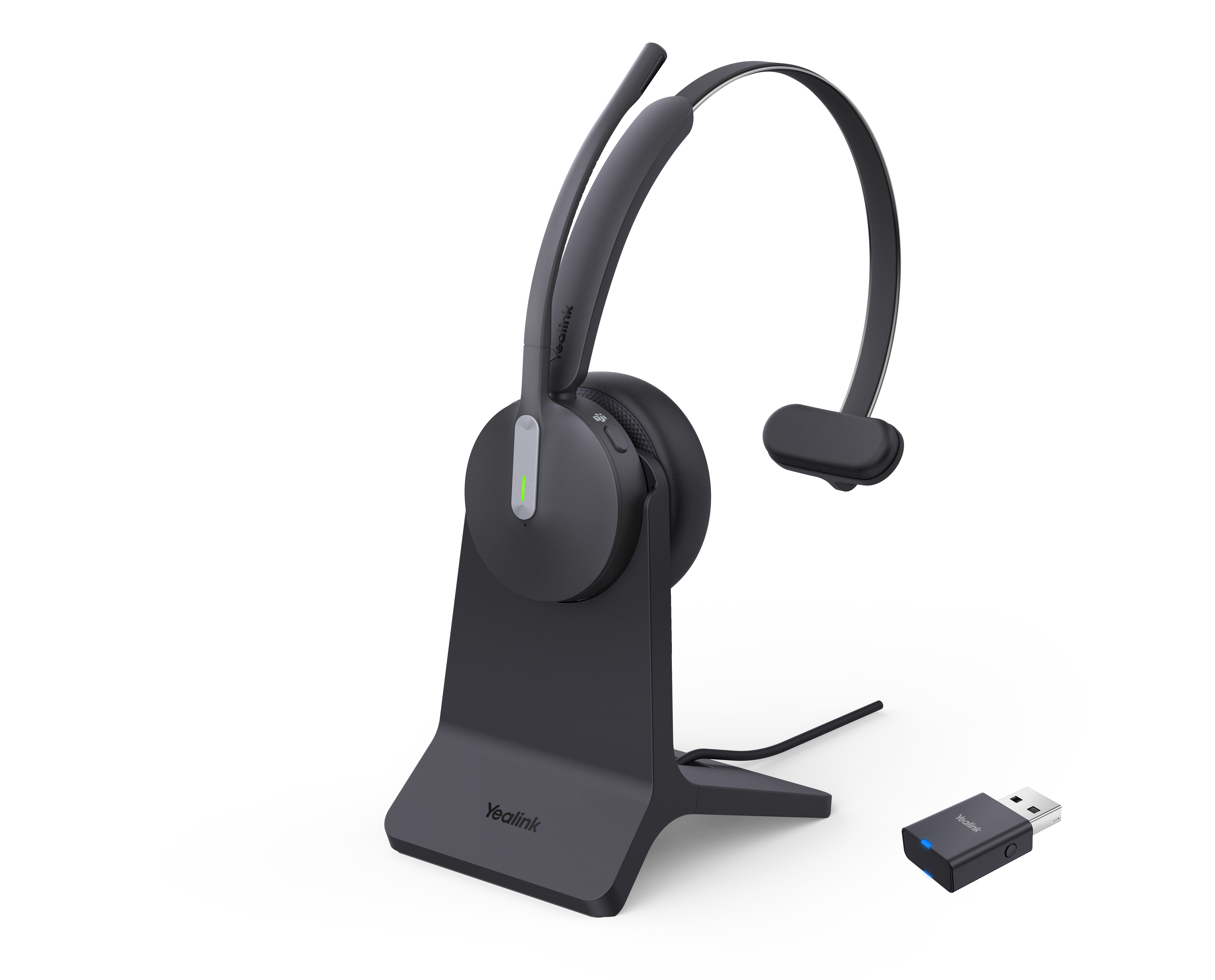 Yealink WH64 Hybrid Mono with Charging Stand Hovedtelefoner Og Headset Sort 1208740