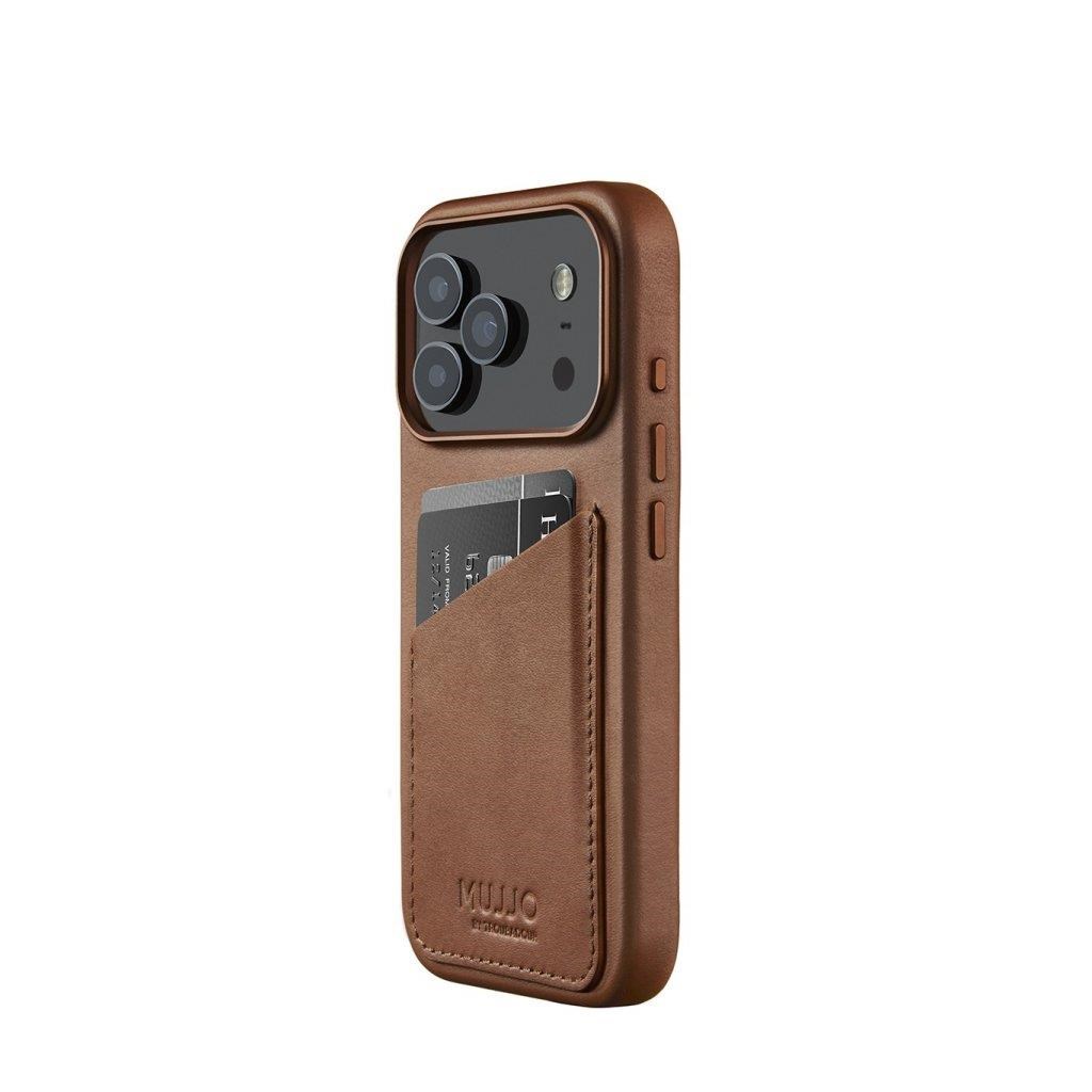 Mujjo Wallet Leather Case for iPhone 17 Pro - Tan Mobilcover MUJJO-CL-062-TN
