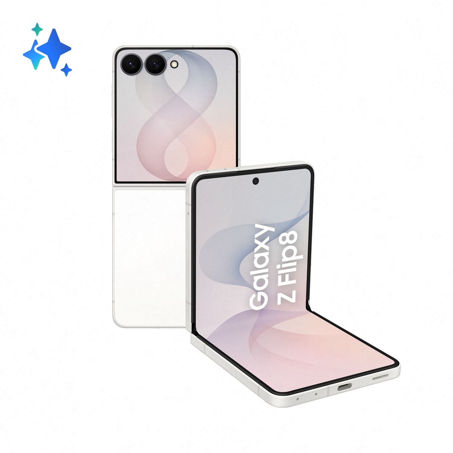 Samsung Galaxy Z Flip8 512GB/12GB - Cream Mobiltelefon Fløde SM-F776BZWHEUB