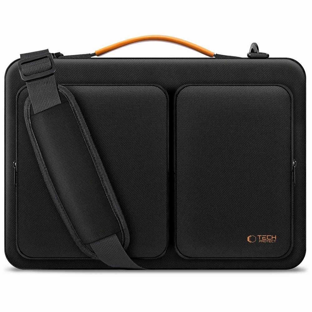 Tech-Protect Defender Laptop Bag 13-14 - Black/Orange Taske Sort 5906302368839