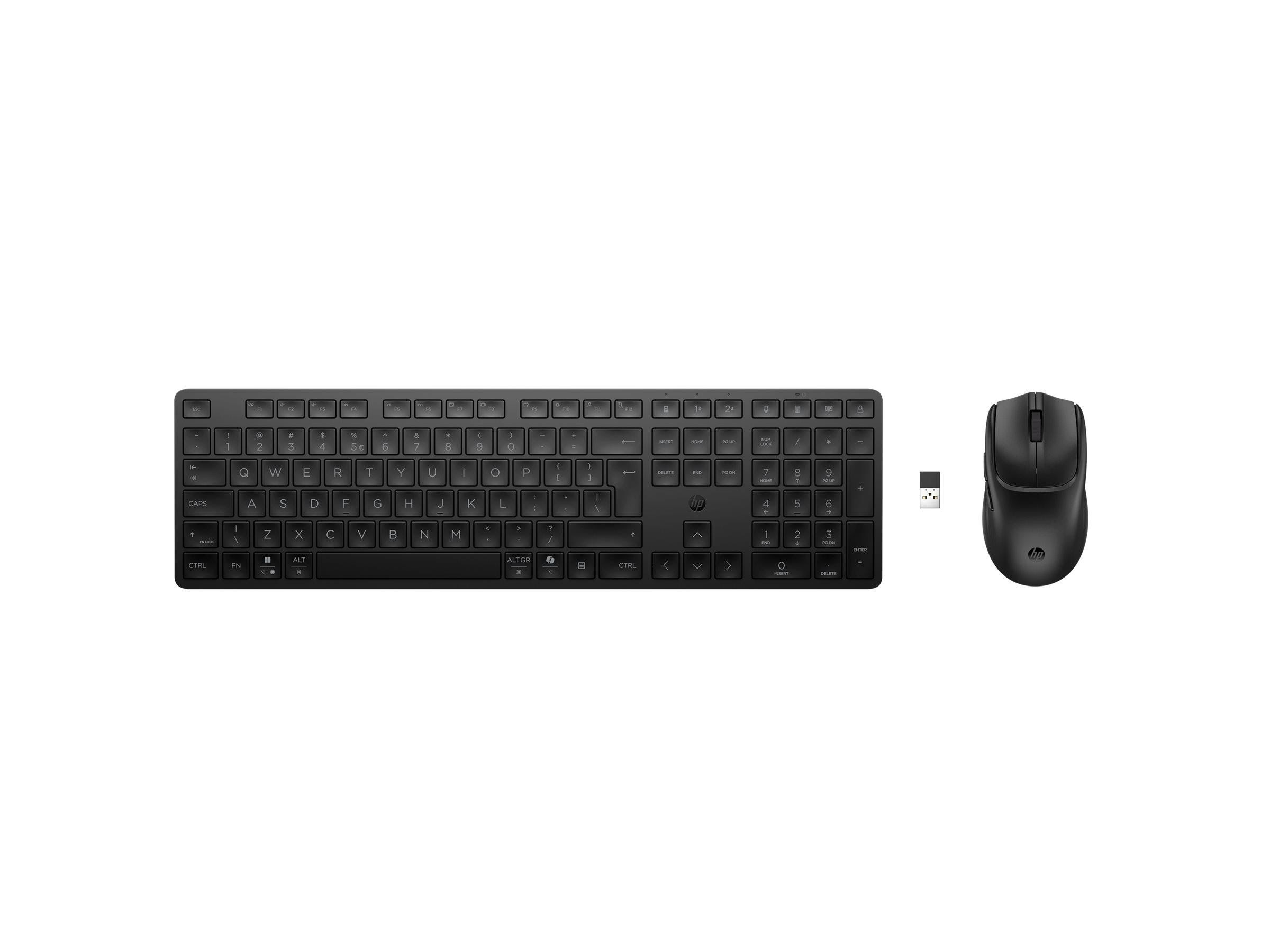 HP Multi-Device Dual-Mode Mouse and Keyboard Combo 495C (Nordic) - Tastatur & Mus sæt - Dansk - Sort