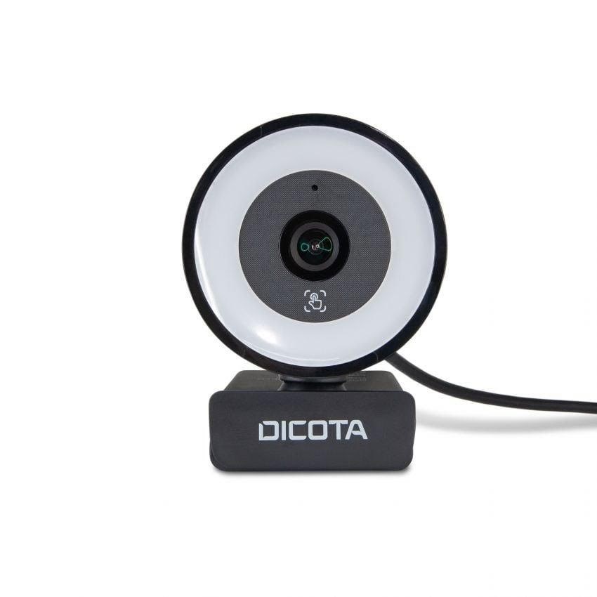 Dicota Webcam Ringlight 5MP - Autofocus | 3-Level Ring Light | USB-A Webcam Sort D32066