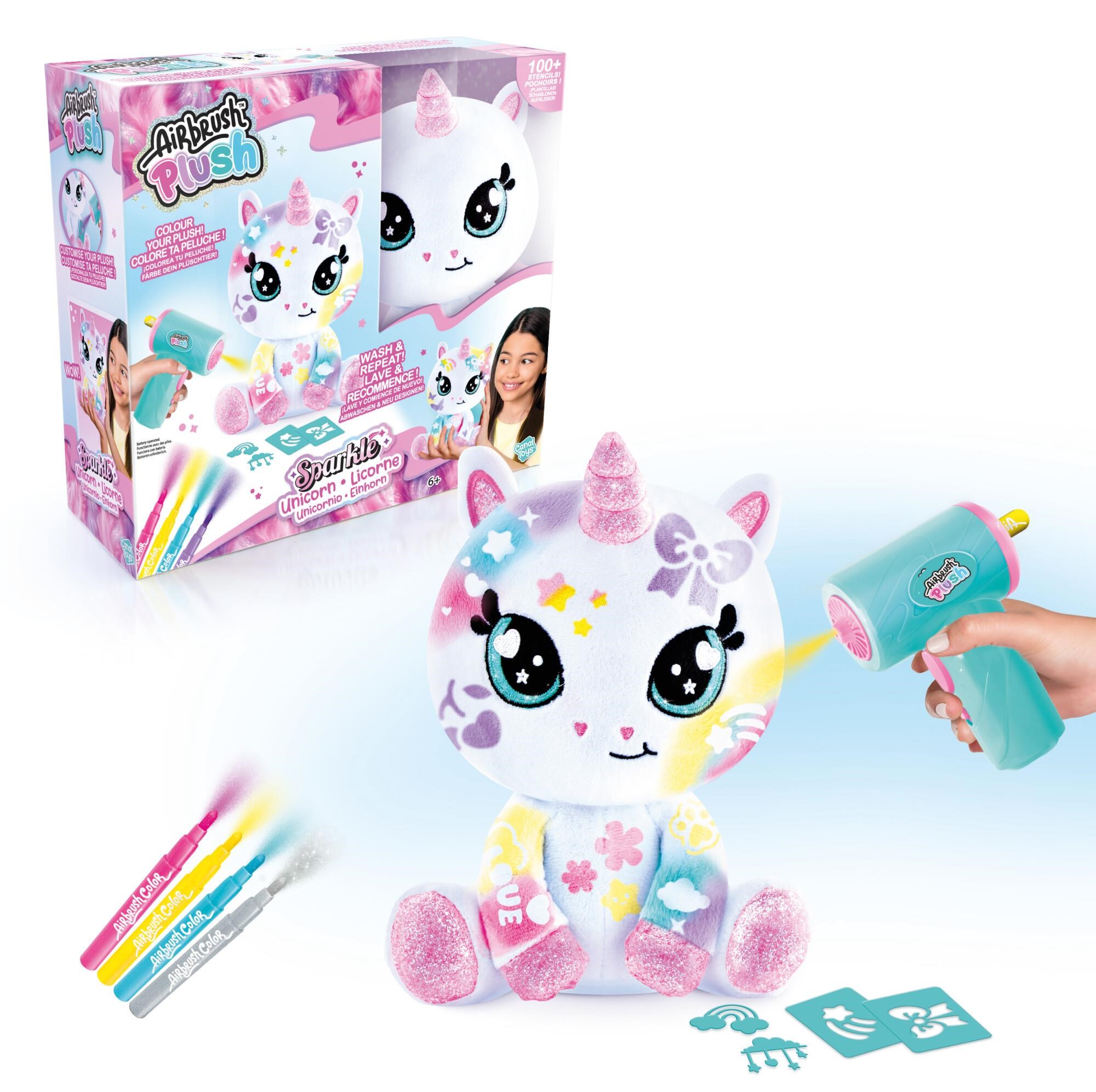 Airbrush Plush Sparkle Unicorn 20cm Kreativt Legetøj 26088