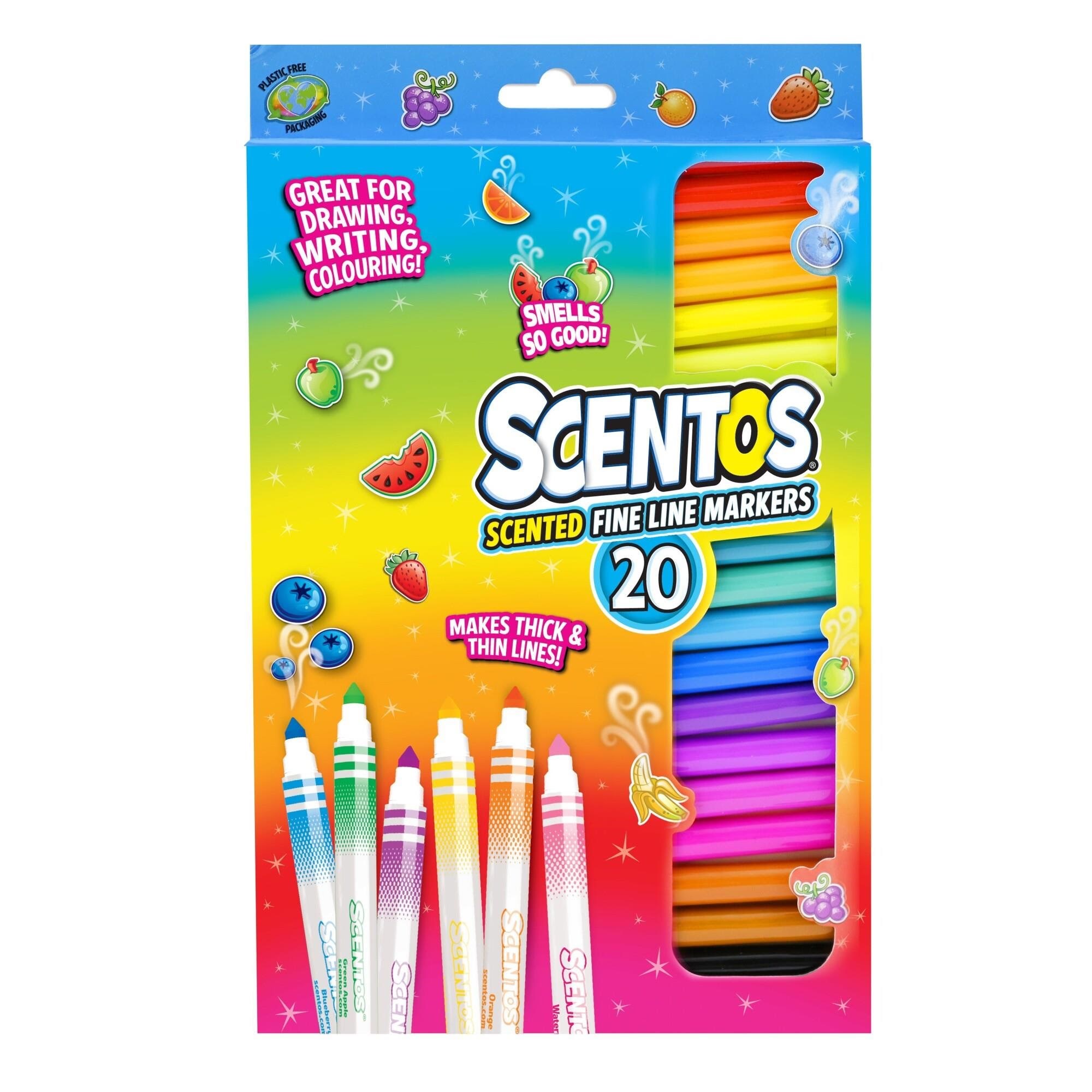 Scentos Fine Liners 20 pcs CDU Kreativt Legetøj 2620435