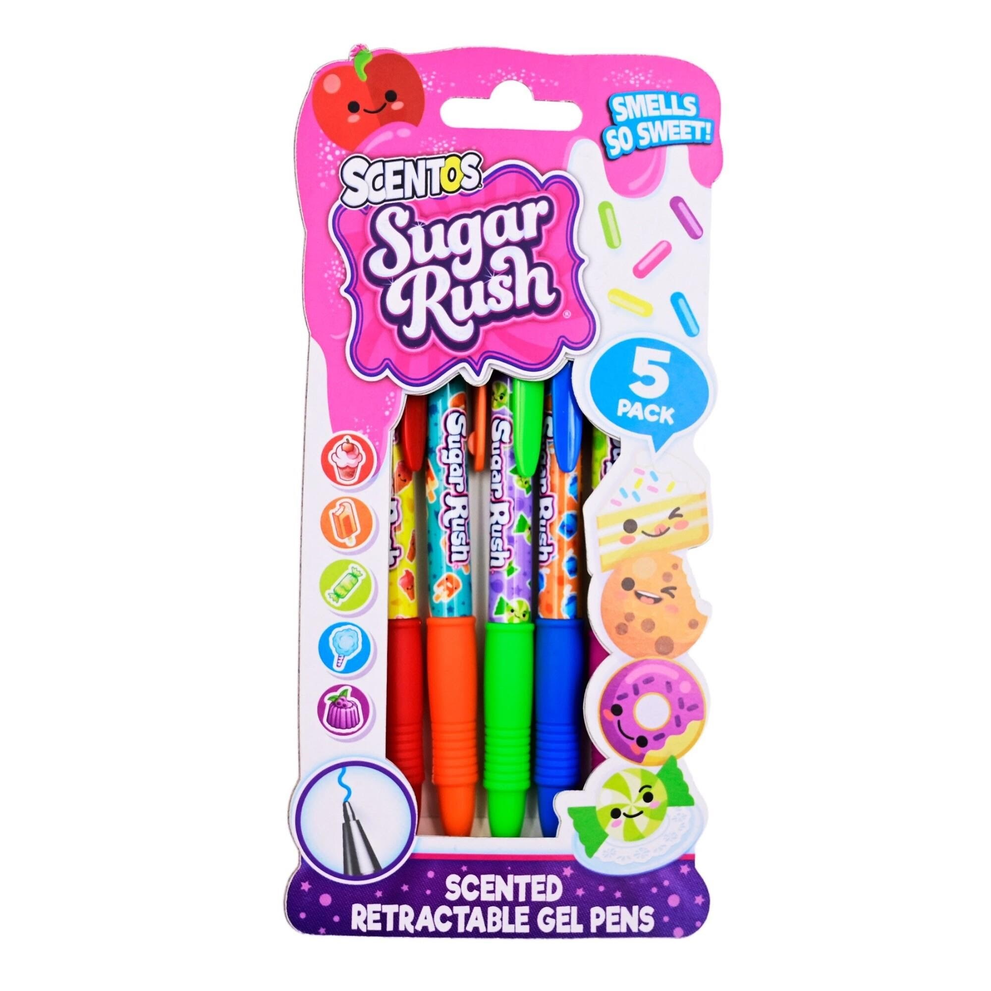 Scentos Sugar Rush Retractable Gel Pens 5 pcs CDU Kreativt Legetøj 2630334