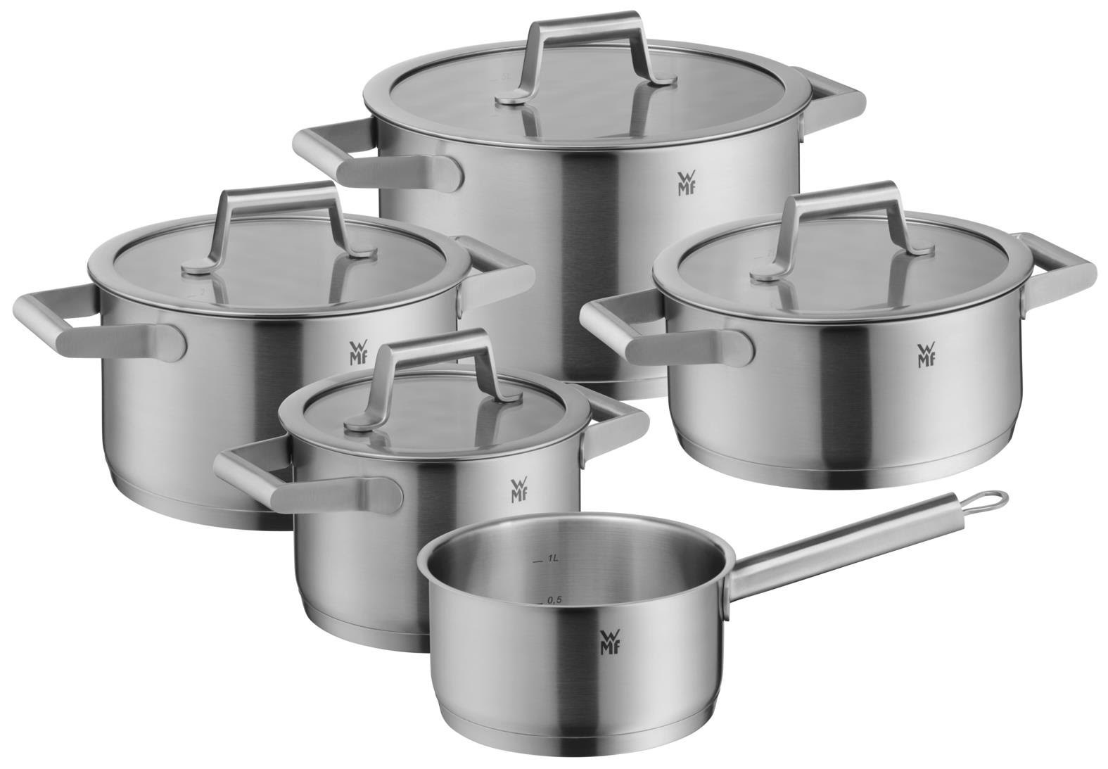 WMF Comfort Line 5 pcs. w. 4 glass lids Gryde 0732556040