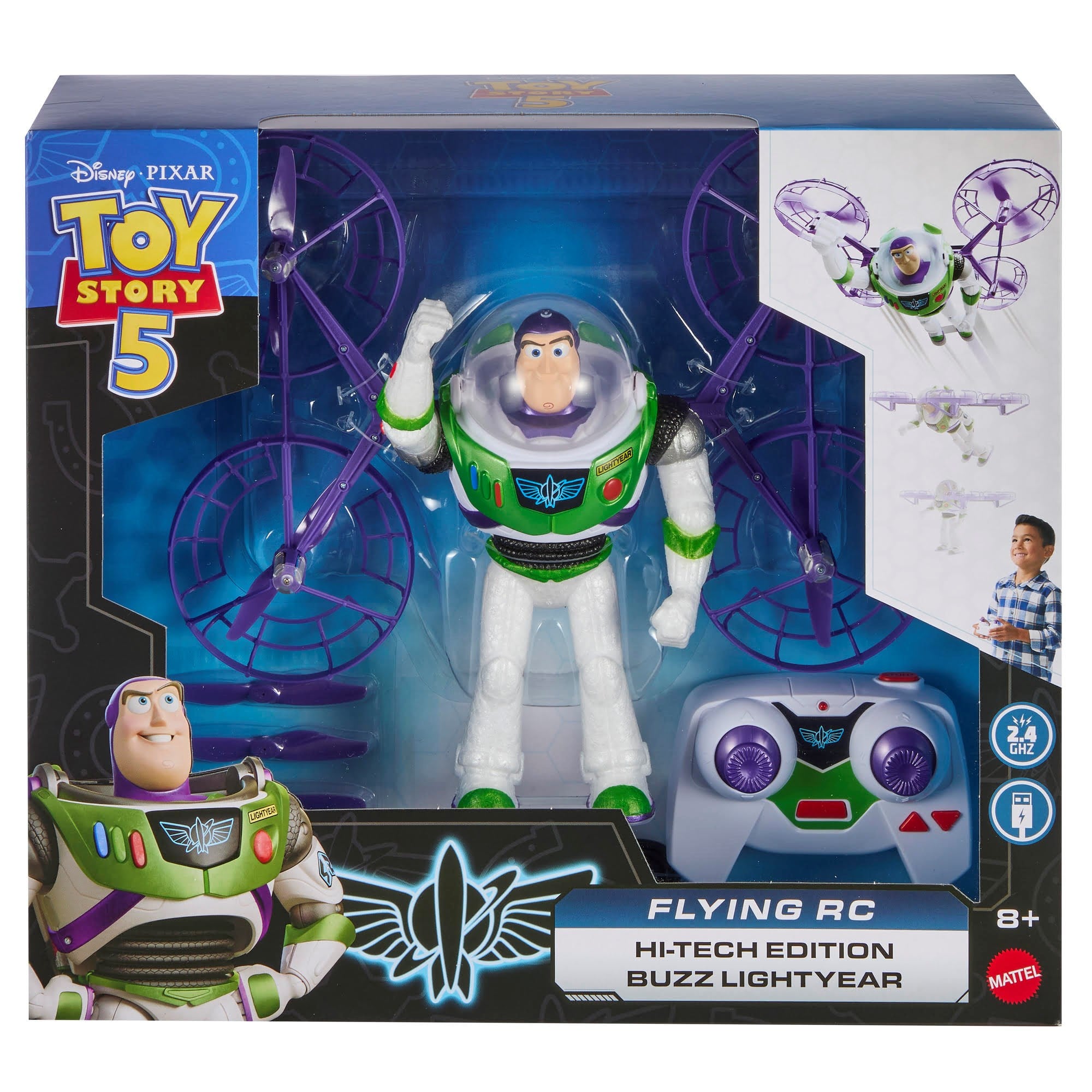 Toy Story 5 Flying Hi-Tech Buzz Lightyear RC Fjernstyret Bil JKV53