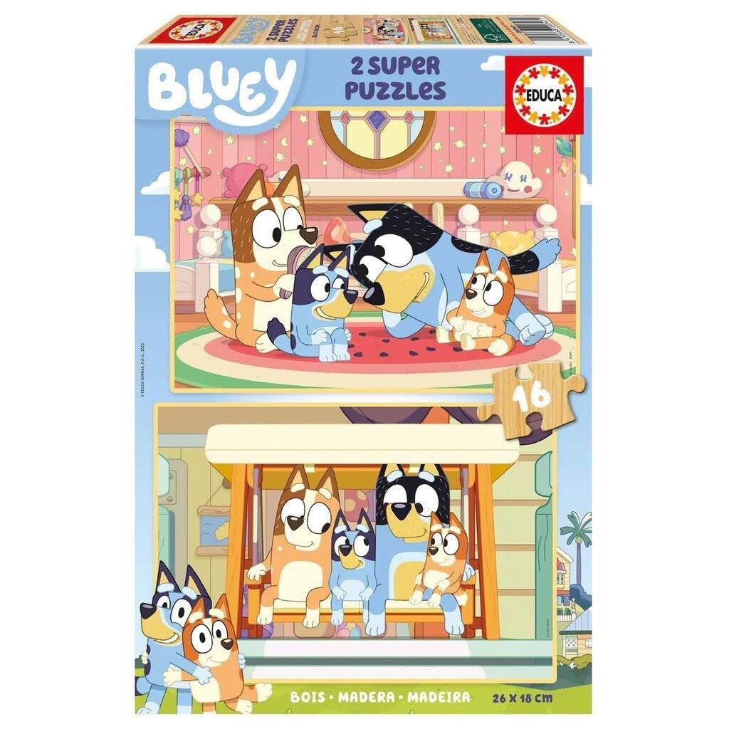 Educa 2X16 Bluey Wood Puslespil 20347