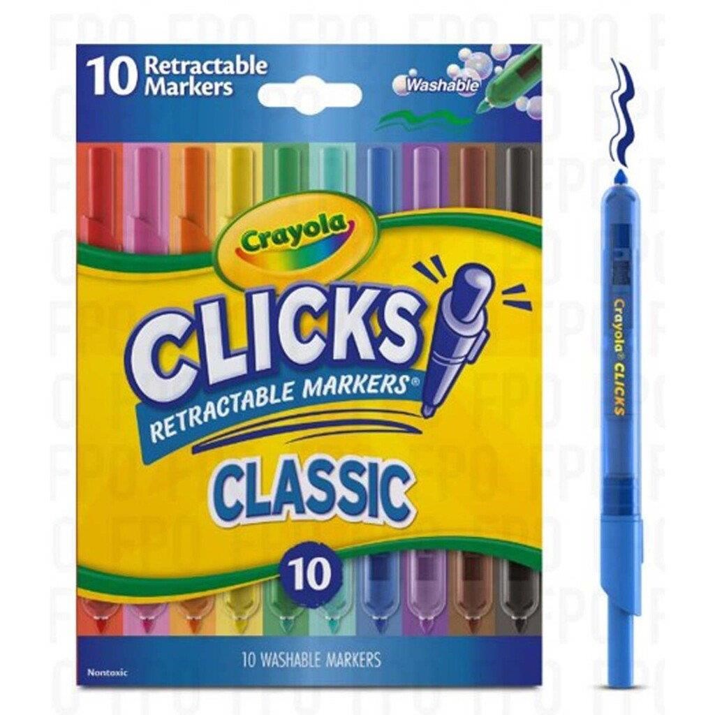 Crayola Clicks Retractable Markers 10 Pcs Kreativt Legetøj 58-8379
