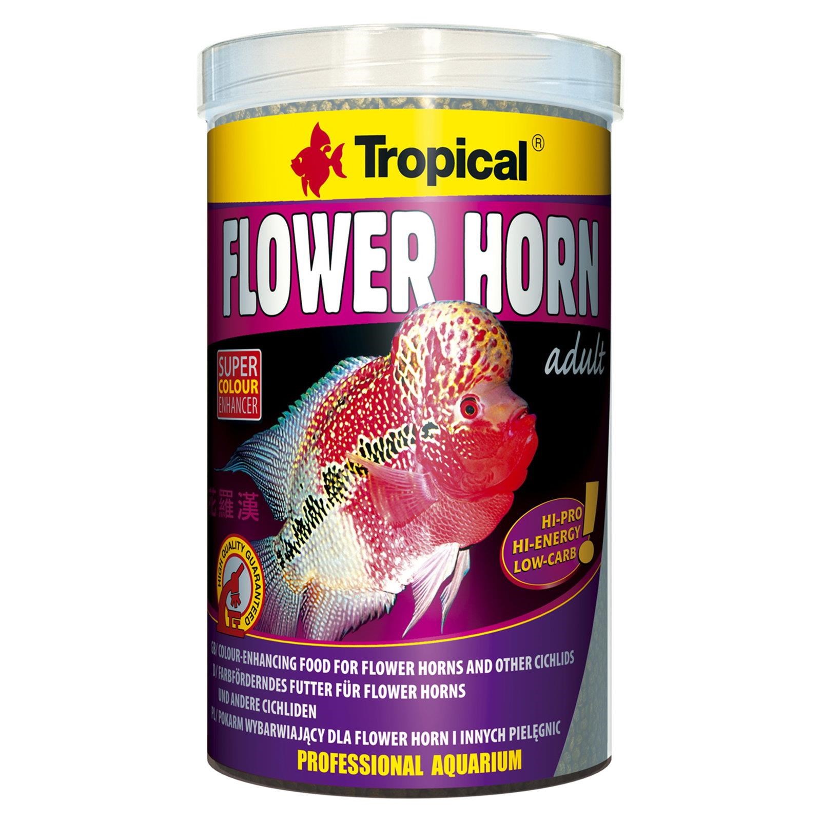 Tropical Flower Horn Adult Pellet 1000 ml. / 400 g. Fisk TP64386