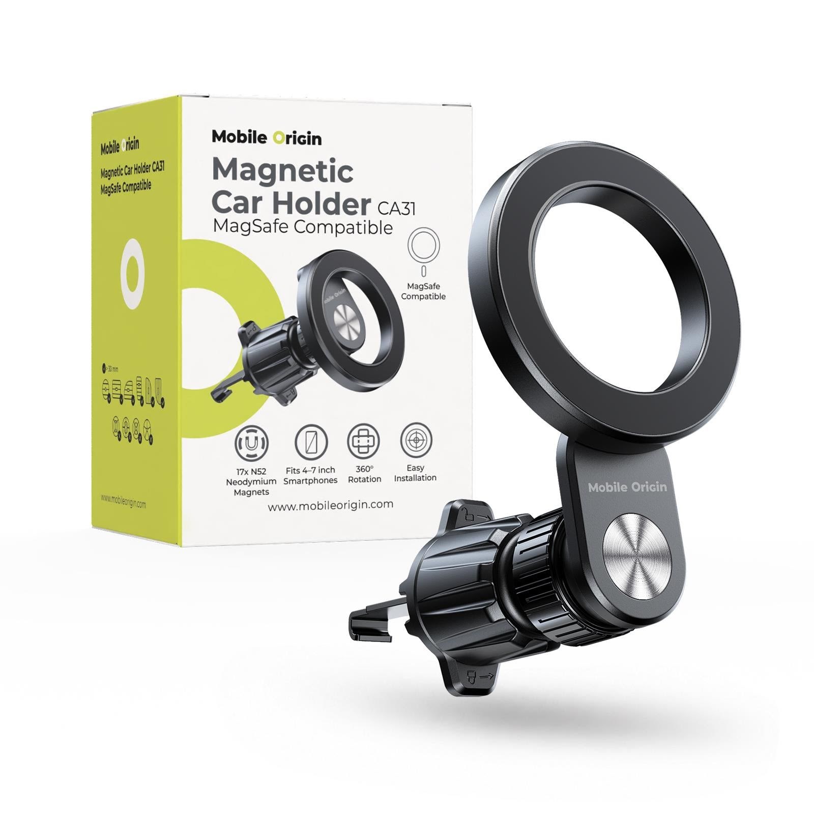 Mobile Origin CA31 Magnetic Car Holder - Magsafe Compatible Mobil Tilbehør MO-MGCH-CA31